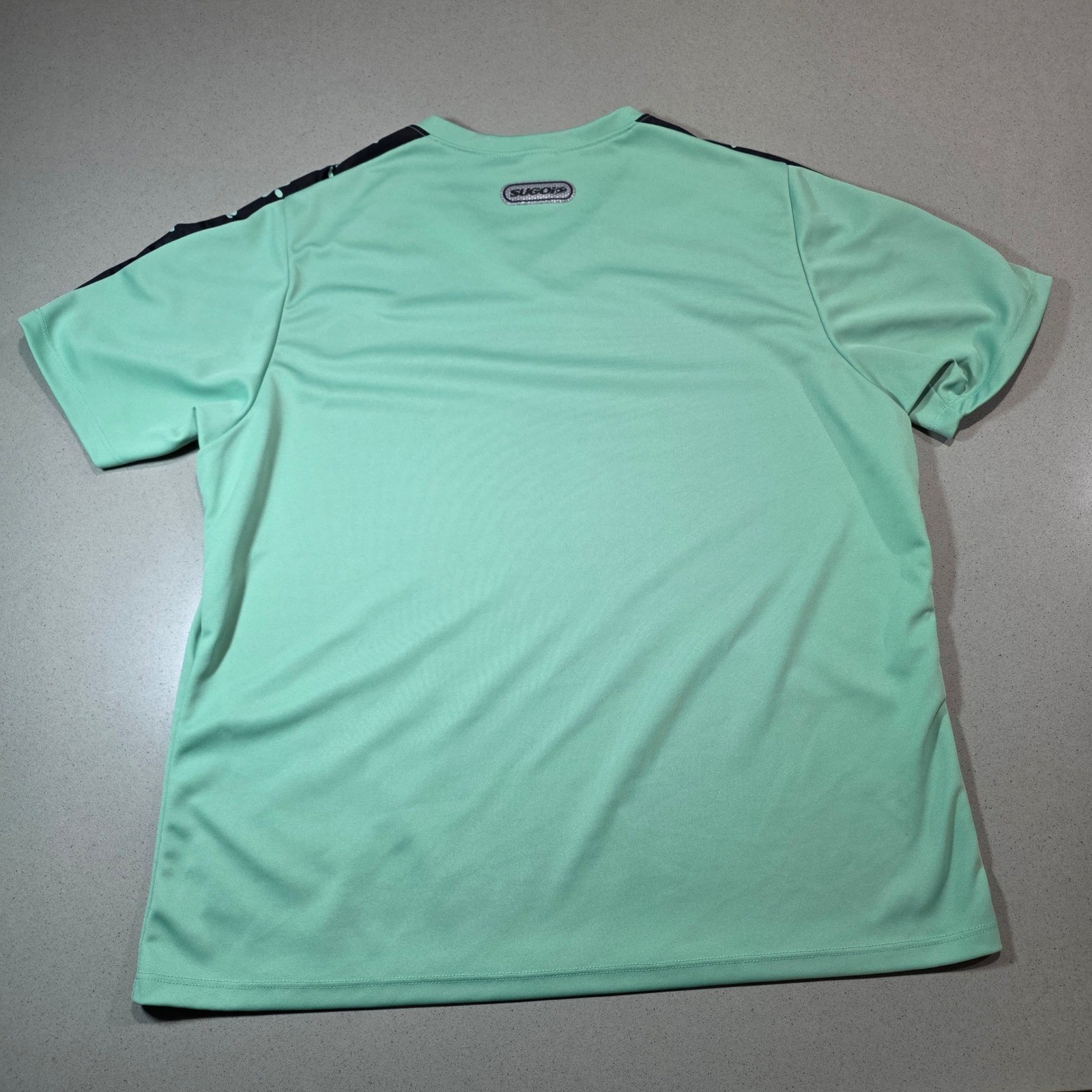 Sugoi Womens XXL Mint Green V-Neck Cycling Jersey Floral Sleeve Stripe Top