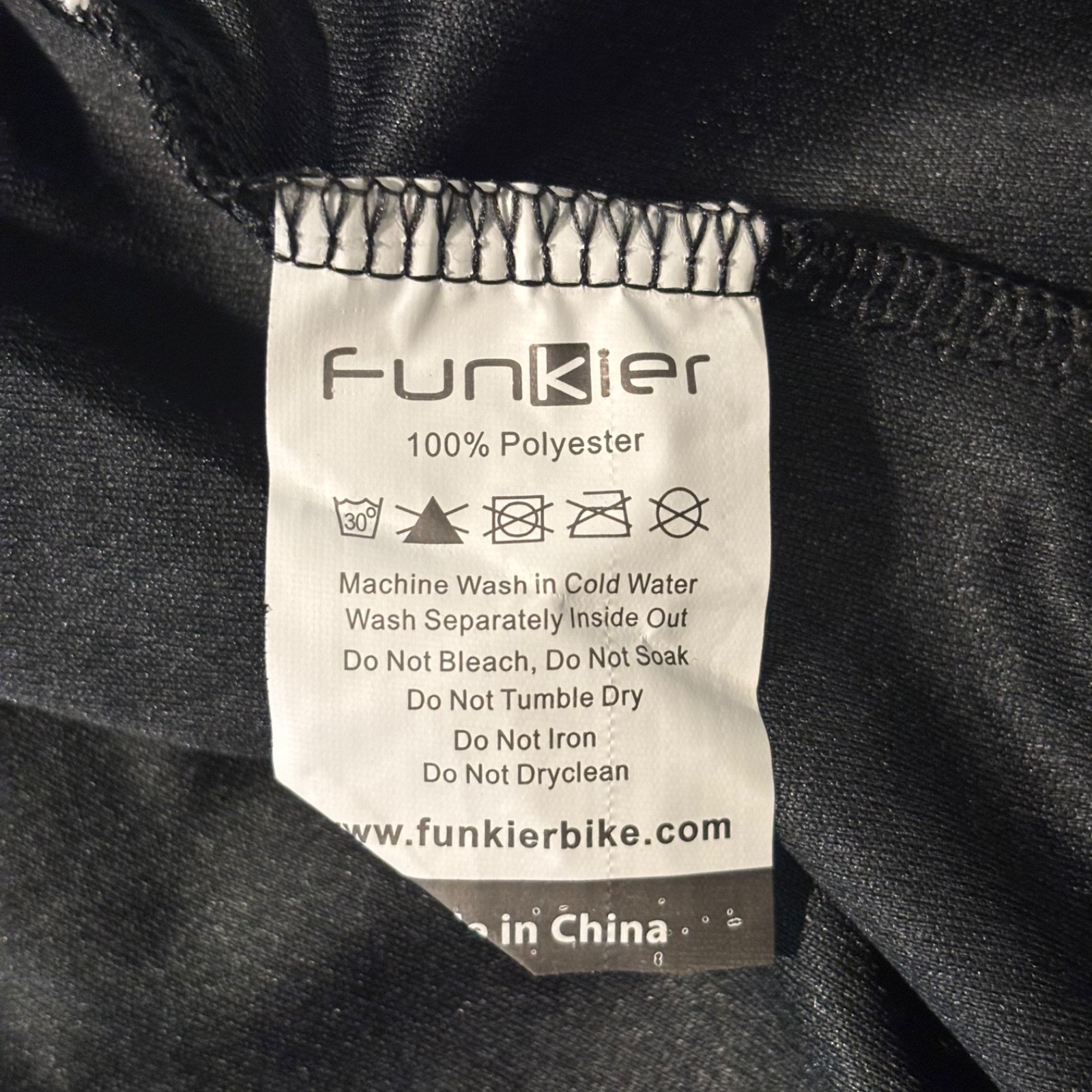 Funkier Men’s Black and Gray Short Sleeve Cycling Jersey Full Zipper New