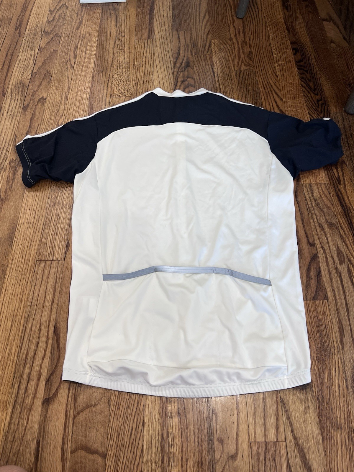 Nike Dri Fit Men’s Cycling Jersey Bike Shirt Zip 3 Pocket White Black Size XL