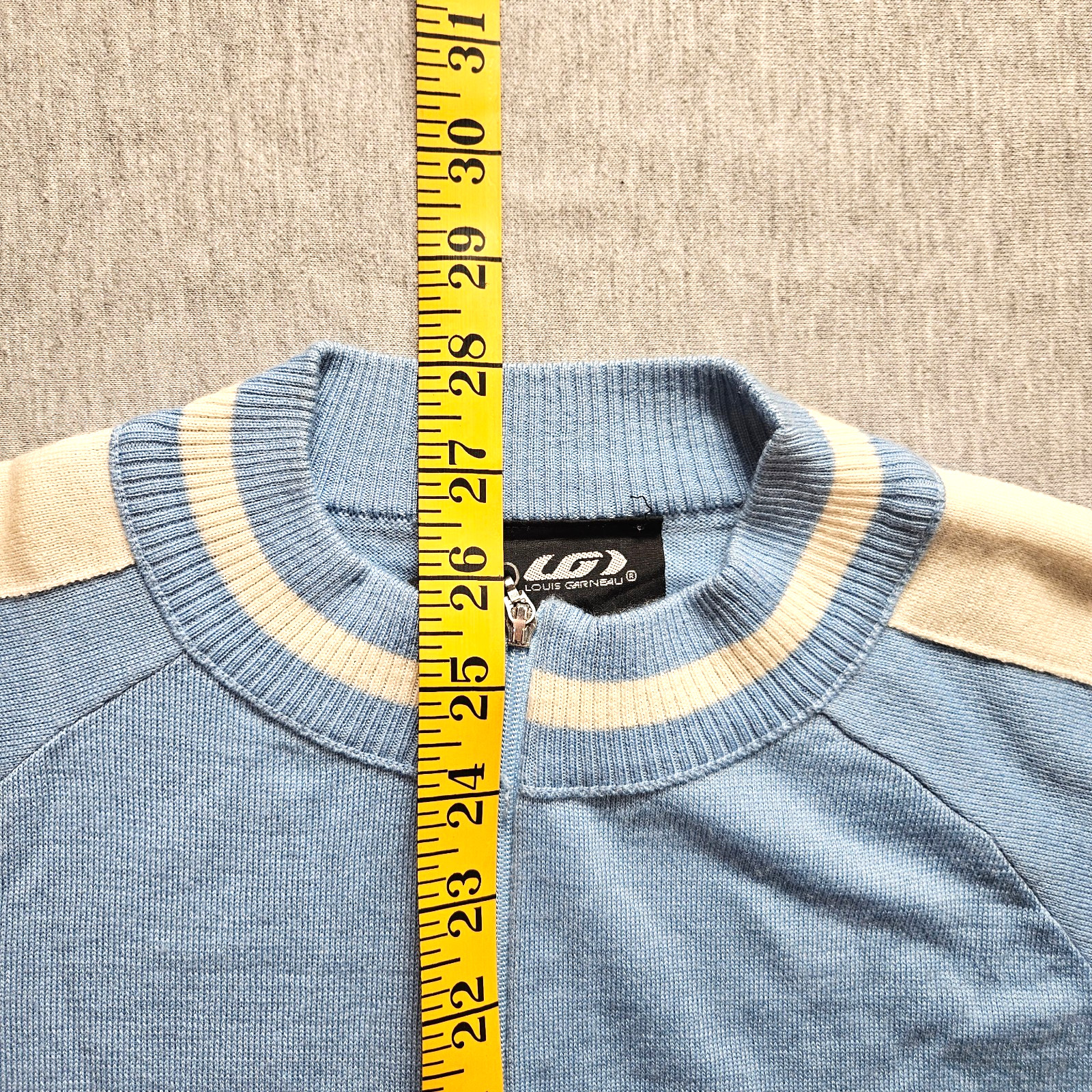 Louis Garneau 100% Wool Short Sleeve Cycling Jersey Sky Blue Men’s Medium