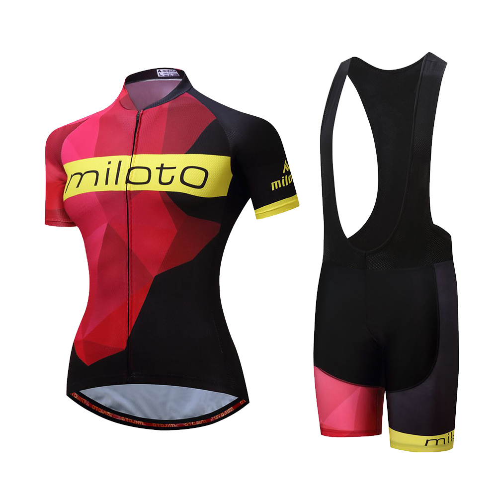 Women’s Bicycle Clothing Kit Short Sleeve Cycling Jersey Gel Padded Bib Shorts
