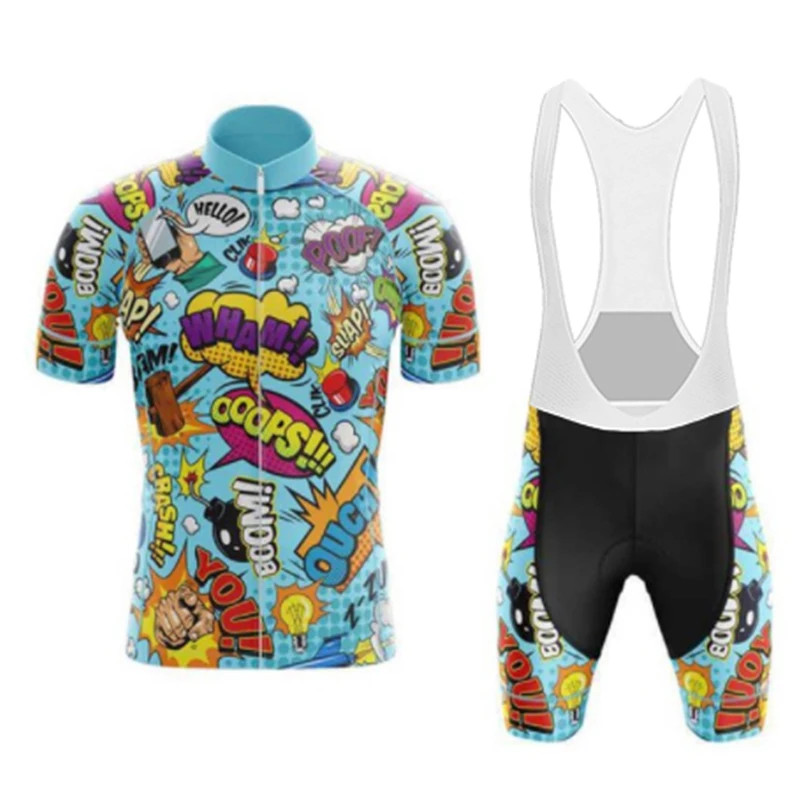 Cartoon Pink Pig Cycling Jersey Set 2022 Summer Bicycle Cycling Clothing MTB Bik