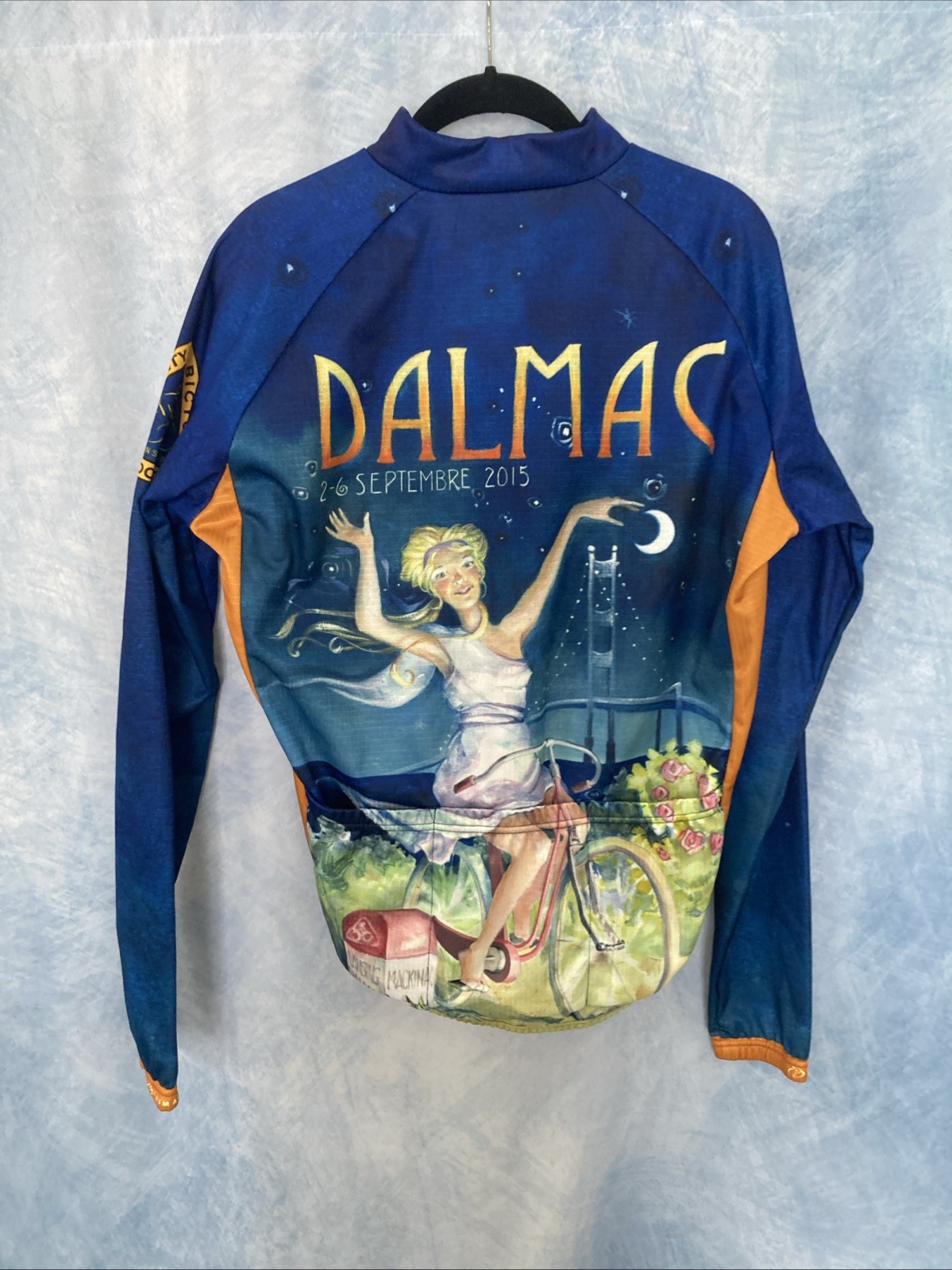 2015 DALMAC 45th Anniversary Cycling Bicycling Jersey Men’s Medium EUC Full Zip