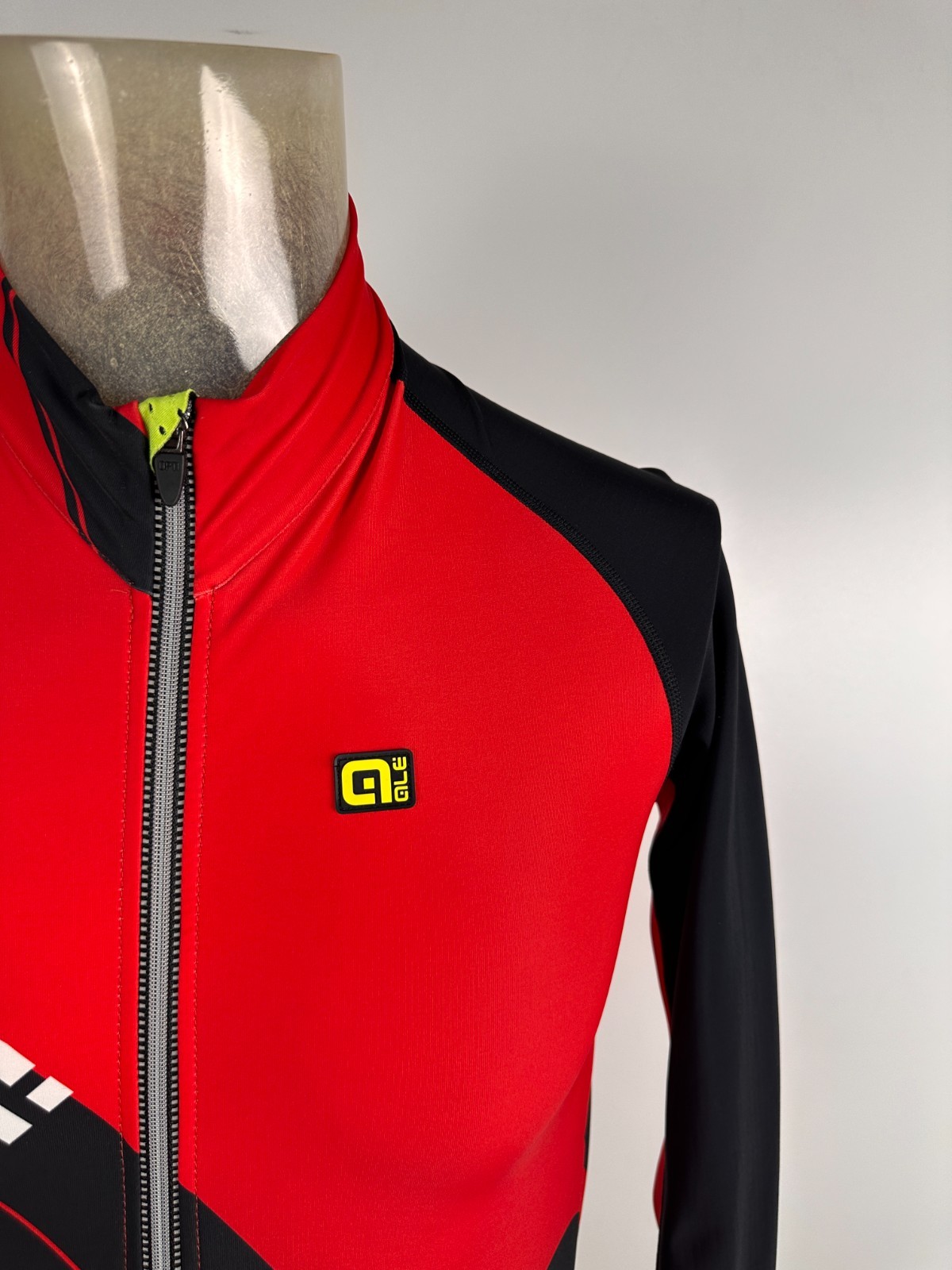 Ale PRR Cycling Long Sleeve Jesey Solid Mens Black Red Size L