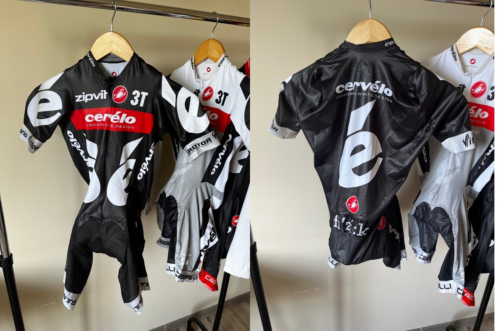Cervélo TestTeam Cycling Skinsuit Speedsuit Cycle Suit Black Castelli size M