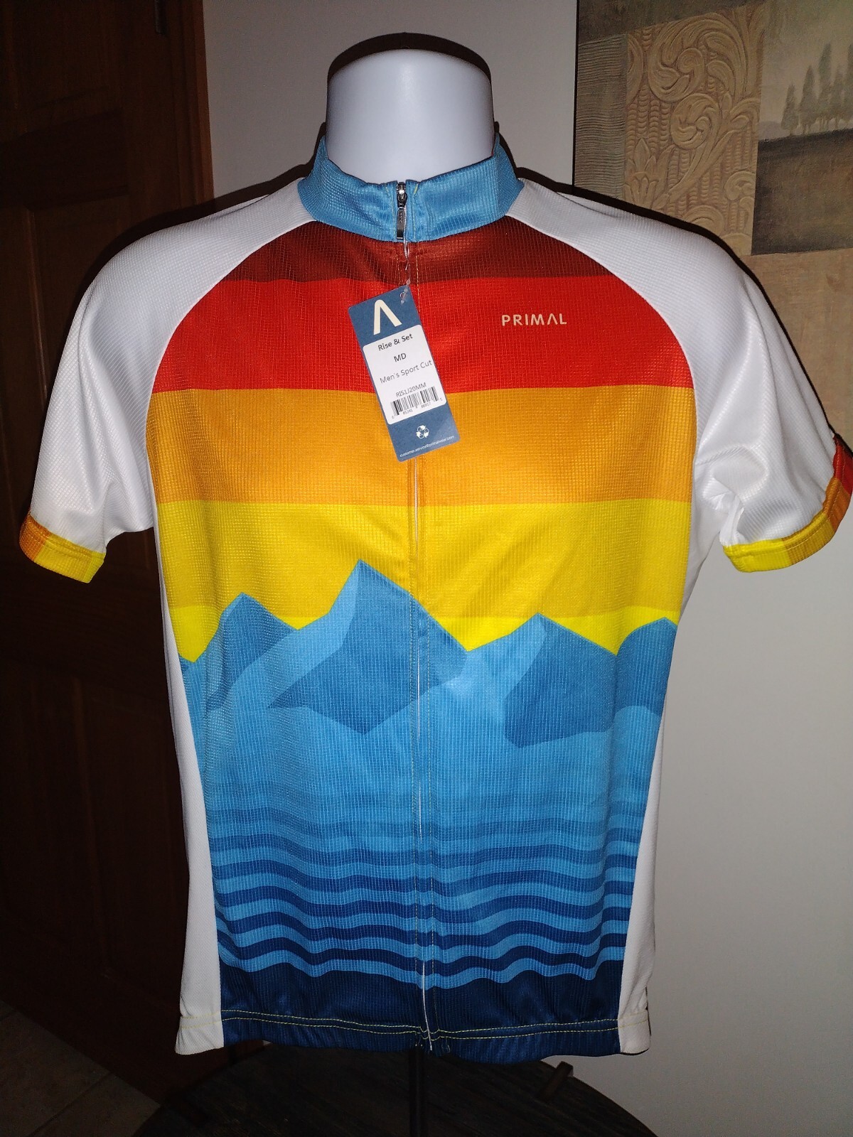 Primal Rise and Set Men’s Sport Cut Cycling Performance Bike Jersey M Bicycle