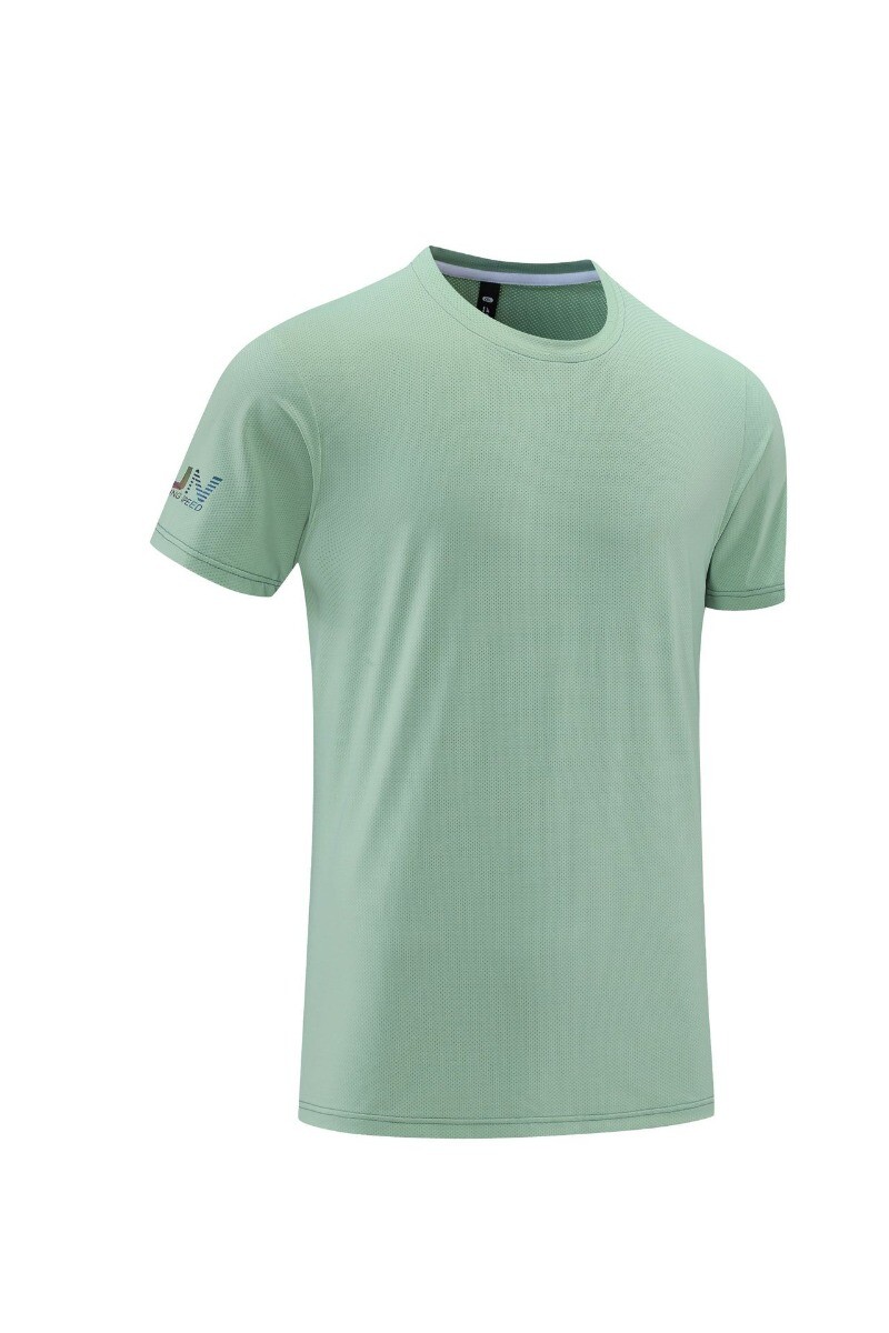 Men Women’s Short Sleeve Printed Round Neck Fitness Ice Silk Quick Dry T-shirt