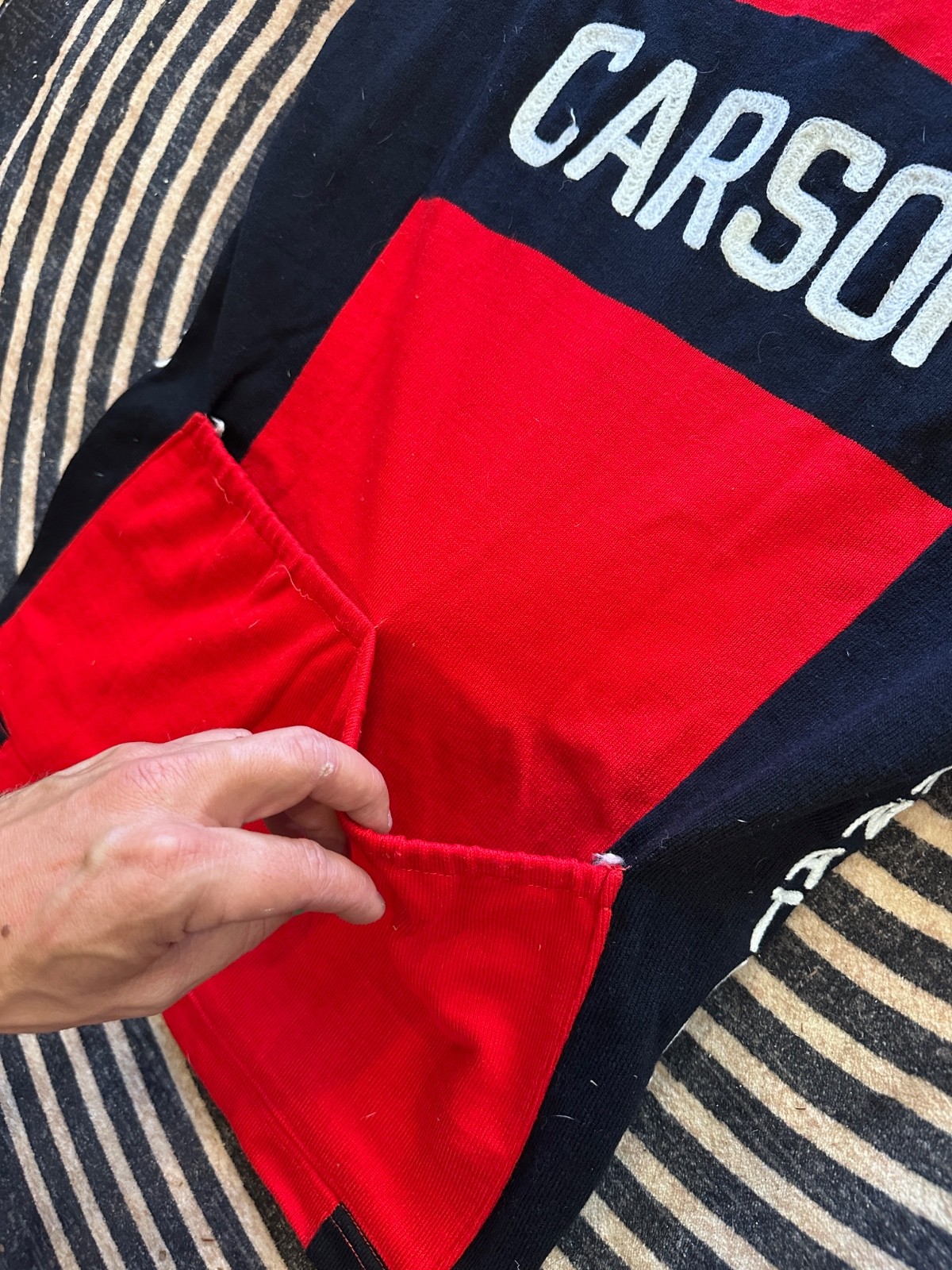 Vintage CARSON International Chain Stitch Cycling Race Jersey Shirt