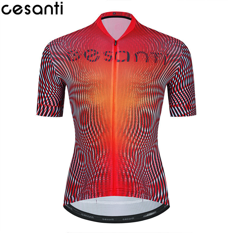 CESANTI Men Cycling Jersey Summer Non-slip Band Pro noctilucence Bike Clothing
