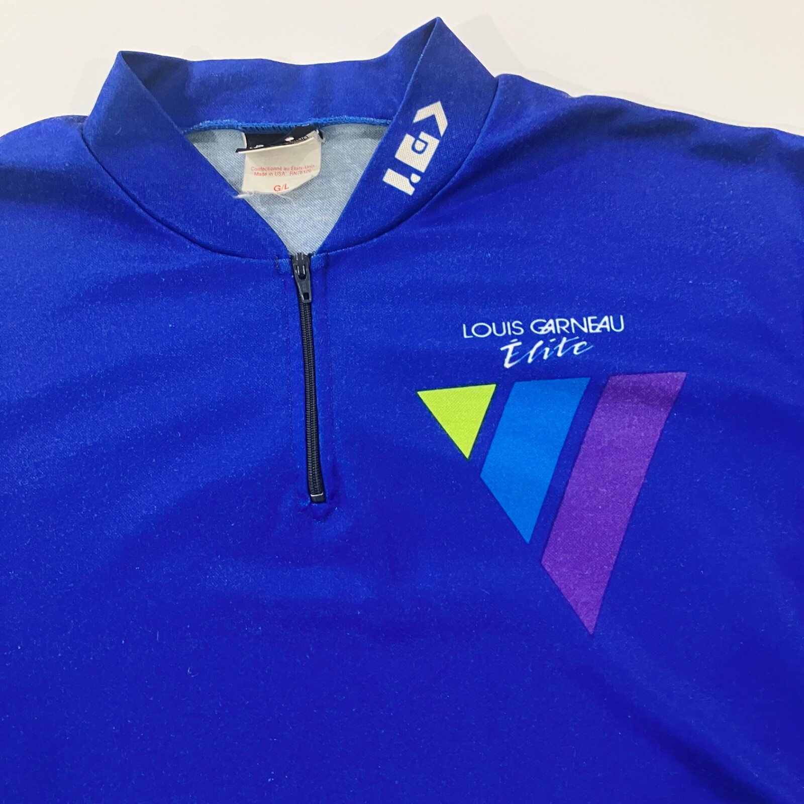 Vintage 80s Louis Garneau Elite Cycling Bike Jersey USA