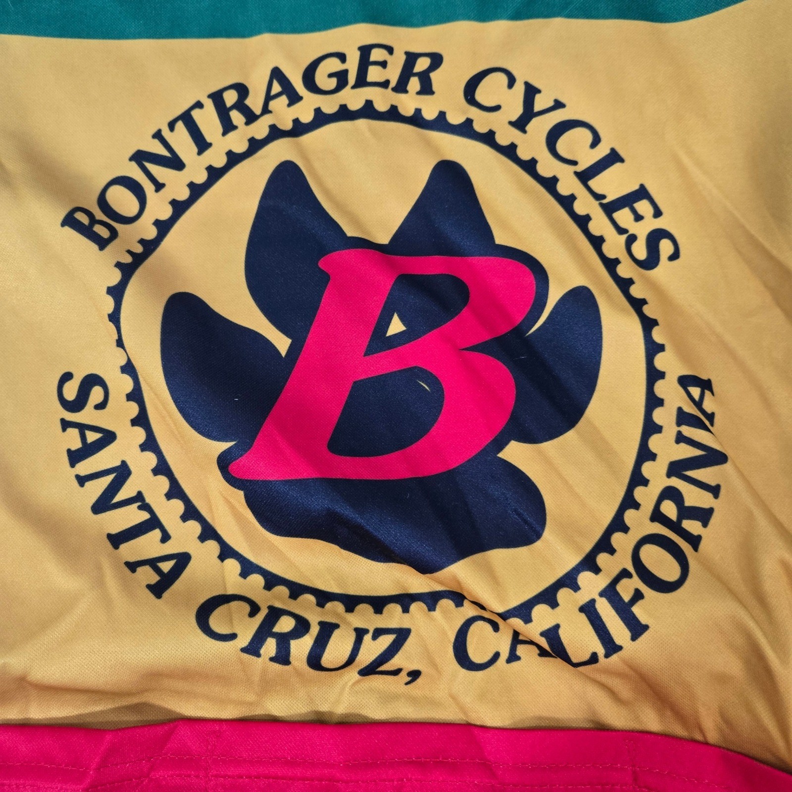 Vintage Bontrager Cycles Rasta Cycling Jersey Paw Print NWT USA Made Large 90s