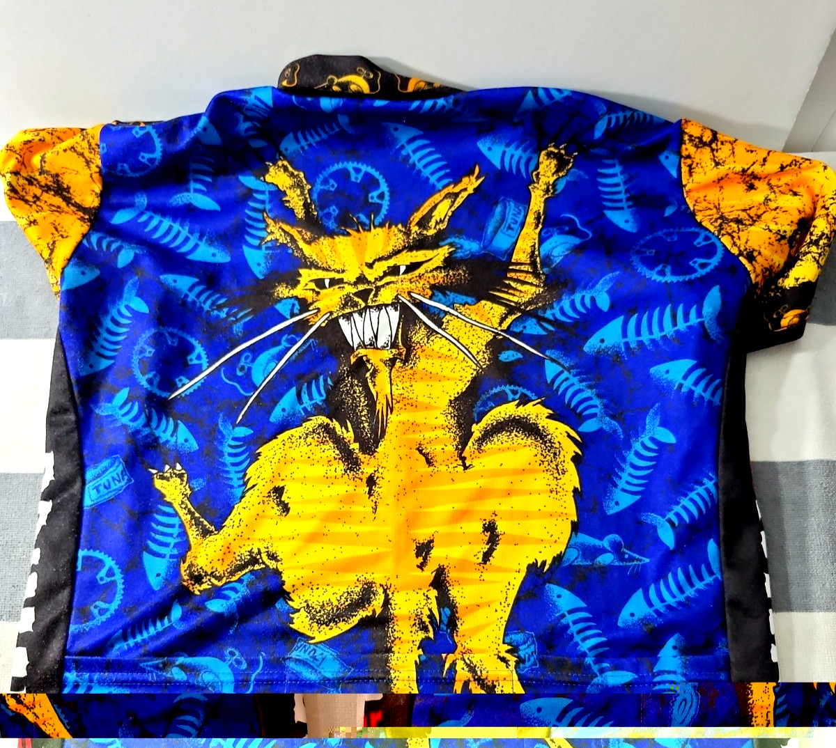 Primal Wear Mens Large Cycling Bicycle Jersey Short Sleeve 9 Lives Vintage USA