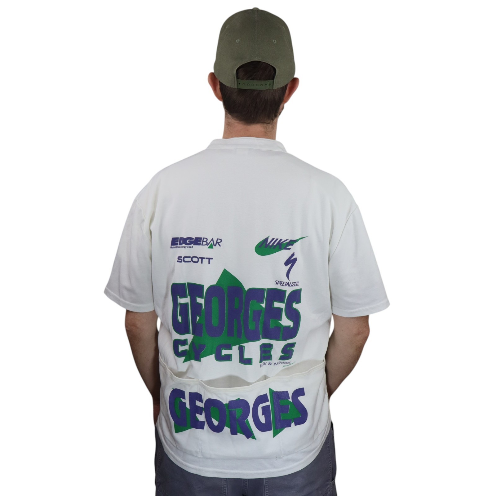 Vintage 90s Nike Echelon Cycling Jersey Mens XL/L Specialized Georges USA Bike