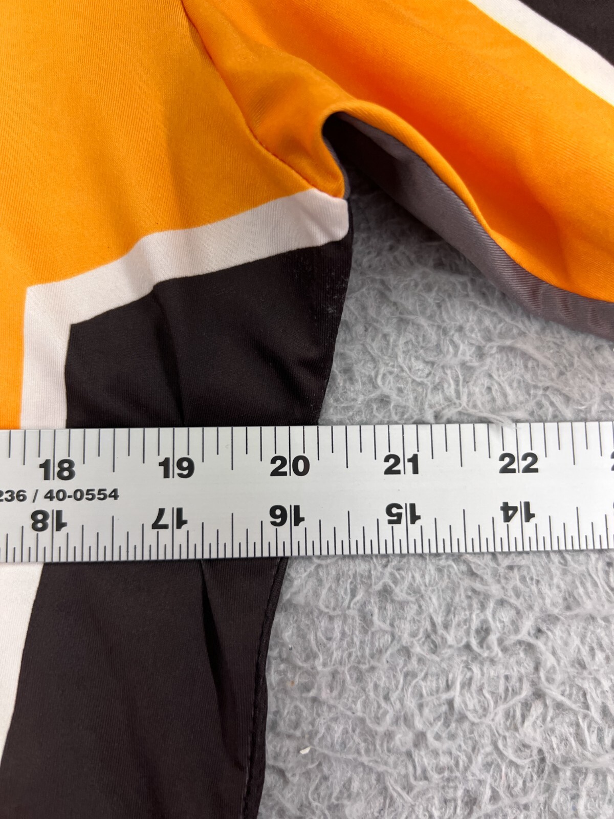 Trayl Cycling Jersey Mens Large Orange Gray 1/2 Zip 100% Polyester Pockets