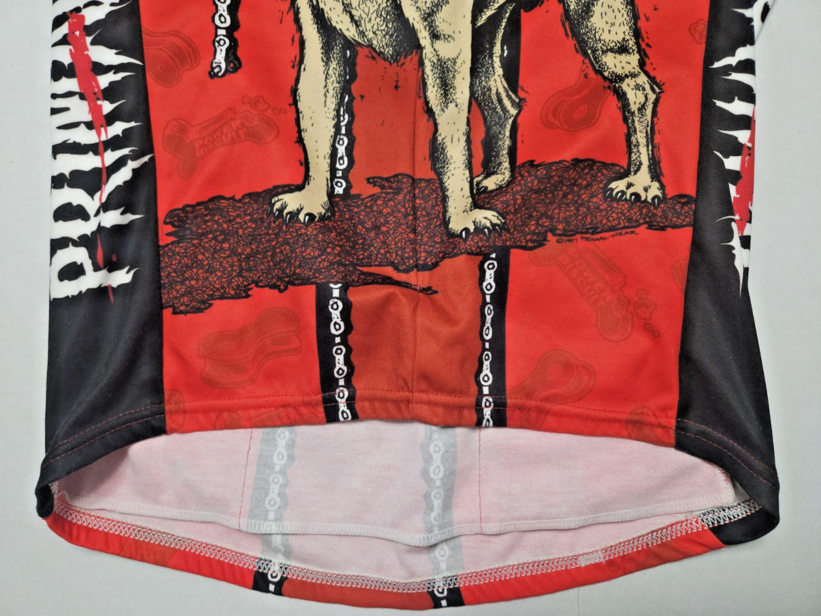 Vintage Primal Dog Red Cycling Jersey Size Medium Made in USA PLS RD DESCRIPTION