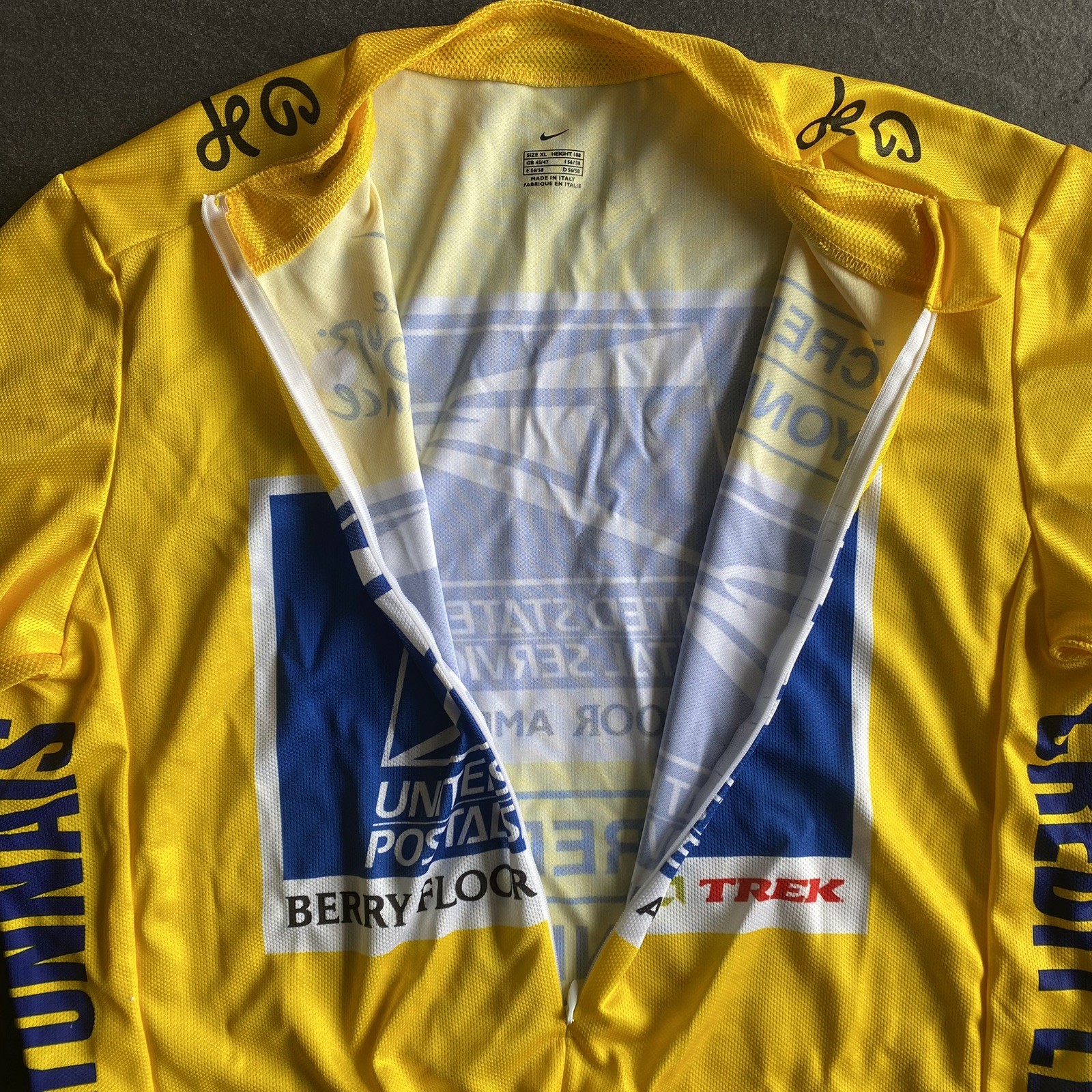 Nike Tour de France 2004 USPS Yellow Podium Jersey XL Limited Edition Cycling