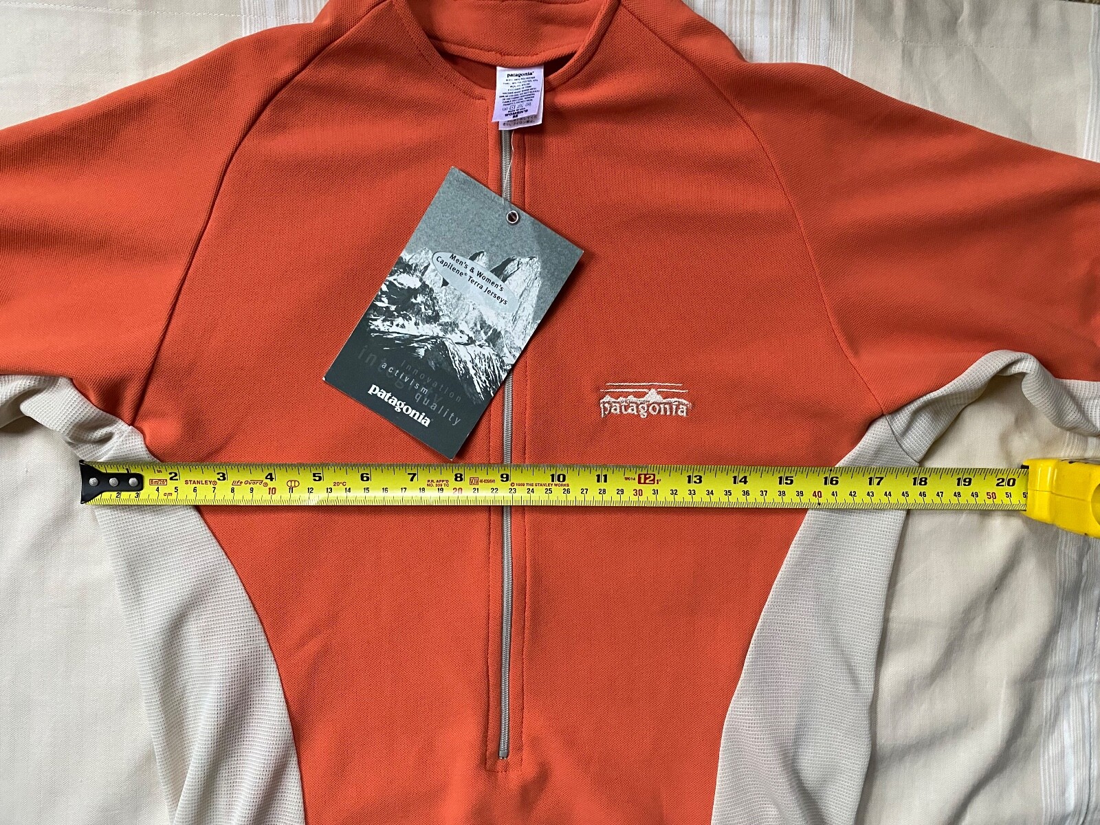 Vintage Patagonia Capilene Terra Salmon Colored Women’s Cycling Jersey Sz M NEW