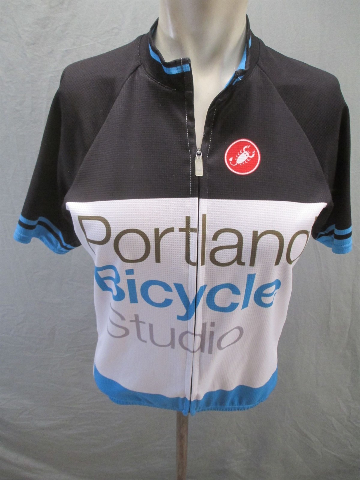 Castelli Size L Mens Multicolor Cycling Portland Stretch Full Zip Jacket 333