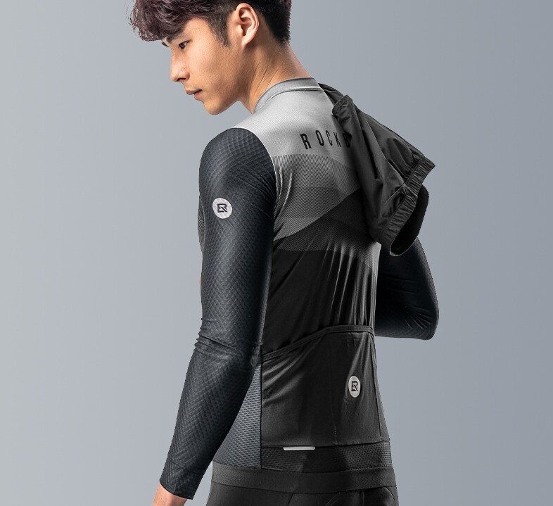 ROCKBROS Cycling Jersey Long Sleeve Top Sweat Wicking Cycling Sports Jersey