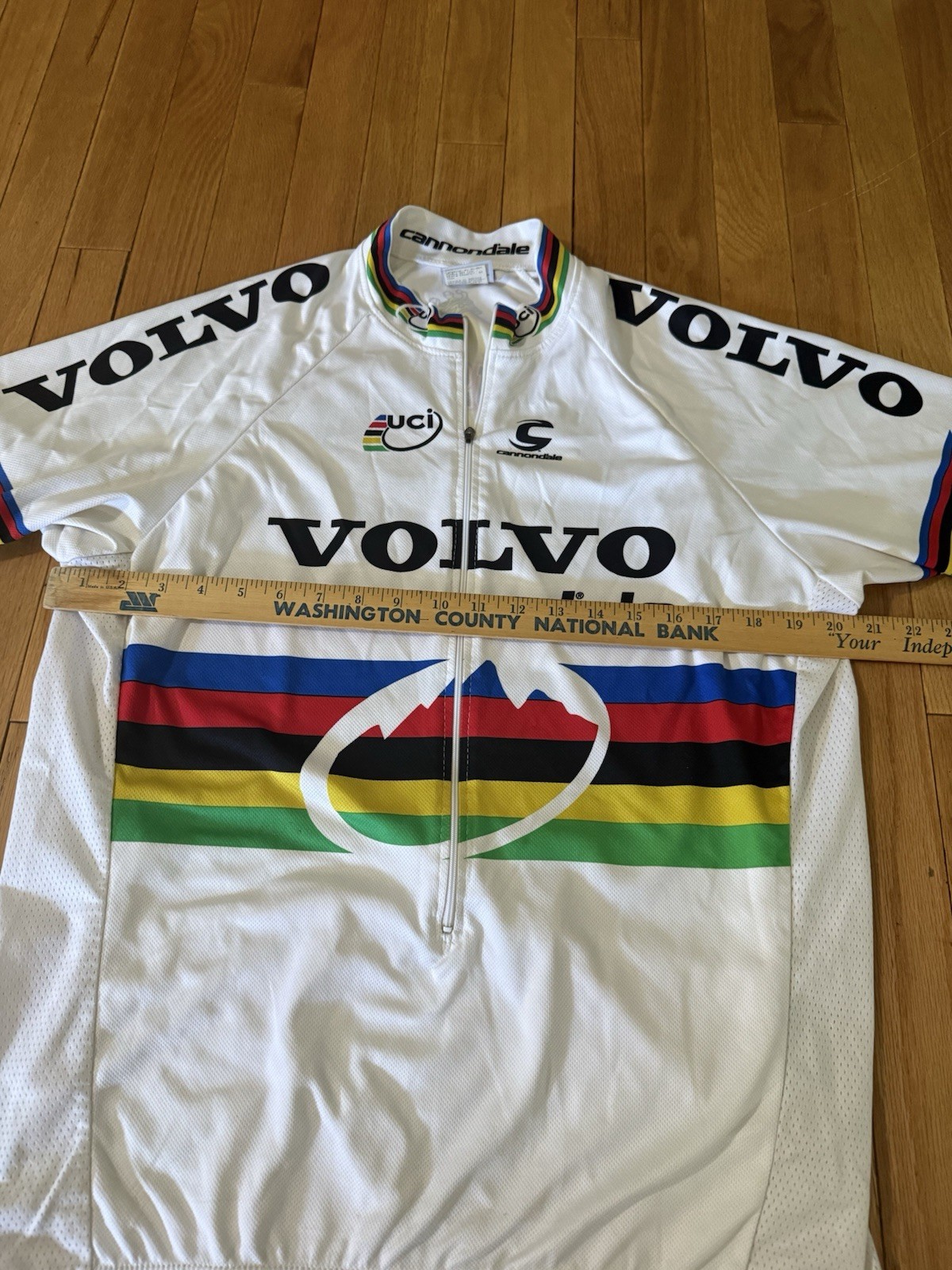 Volvo Cannondale Factory Racing World Champion Rainbow Jersey Size XL USA Made