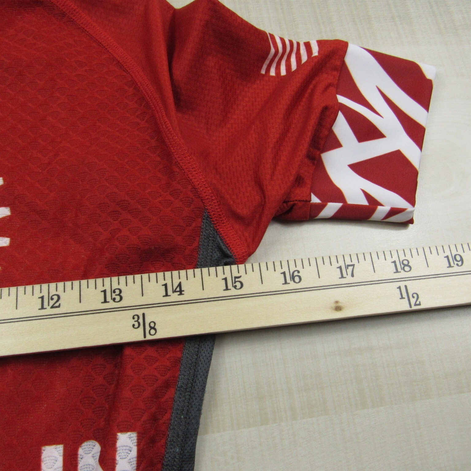 Hyperthreads Cycling Jersey Womens 2XS XXS Red Gray Shirt Bike Cycle Bicycle
