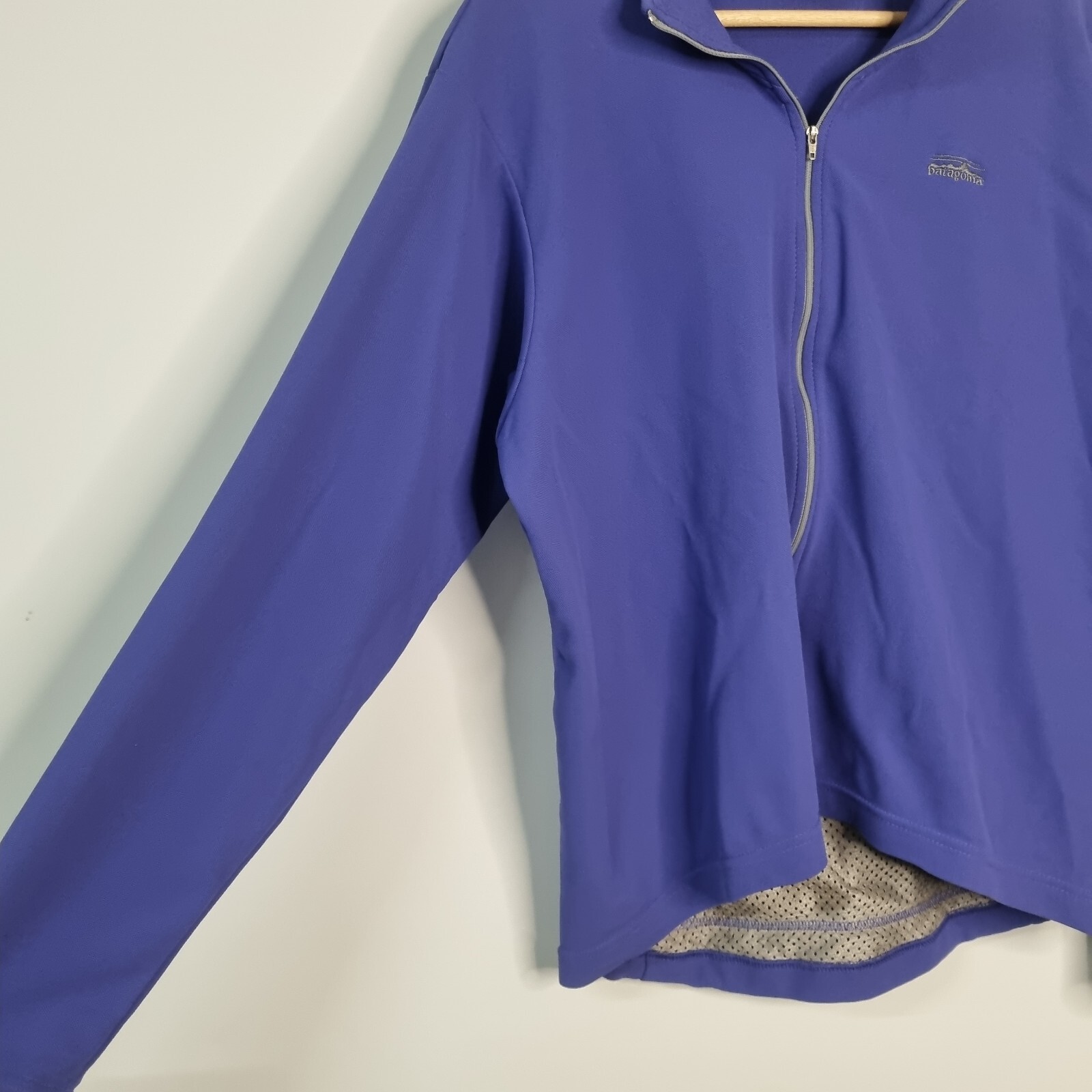 VTG Patagonia Cycling Top Jacket Layer Pullover Purple 1/2 Zip Long Sleeve Men L
