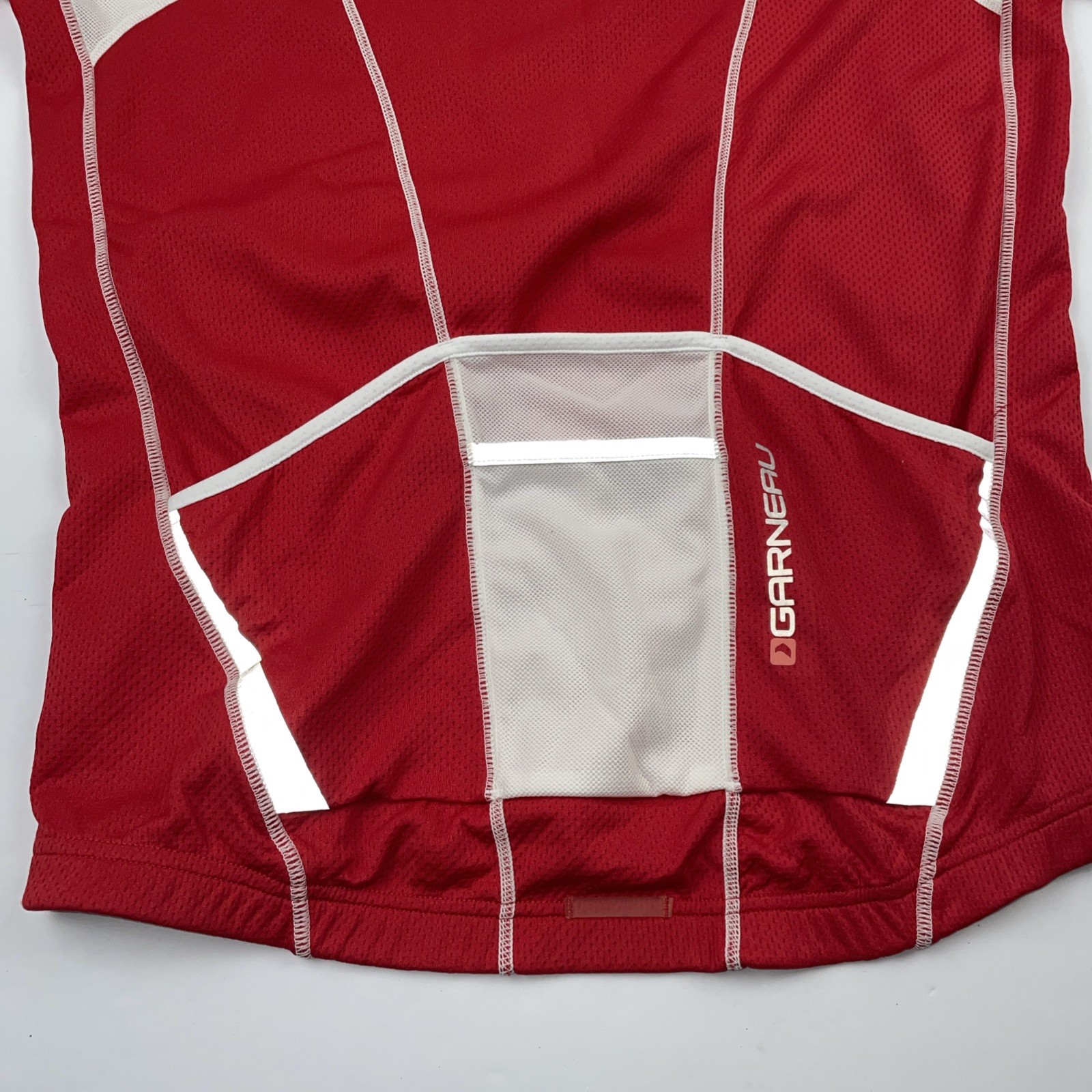 Louis Garneau Cycling Jersey Men’s M Short Sleeve Full Zip Poly Stretch Red