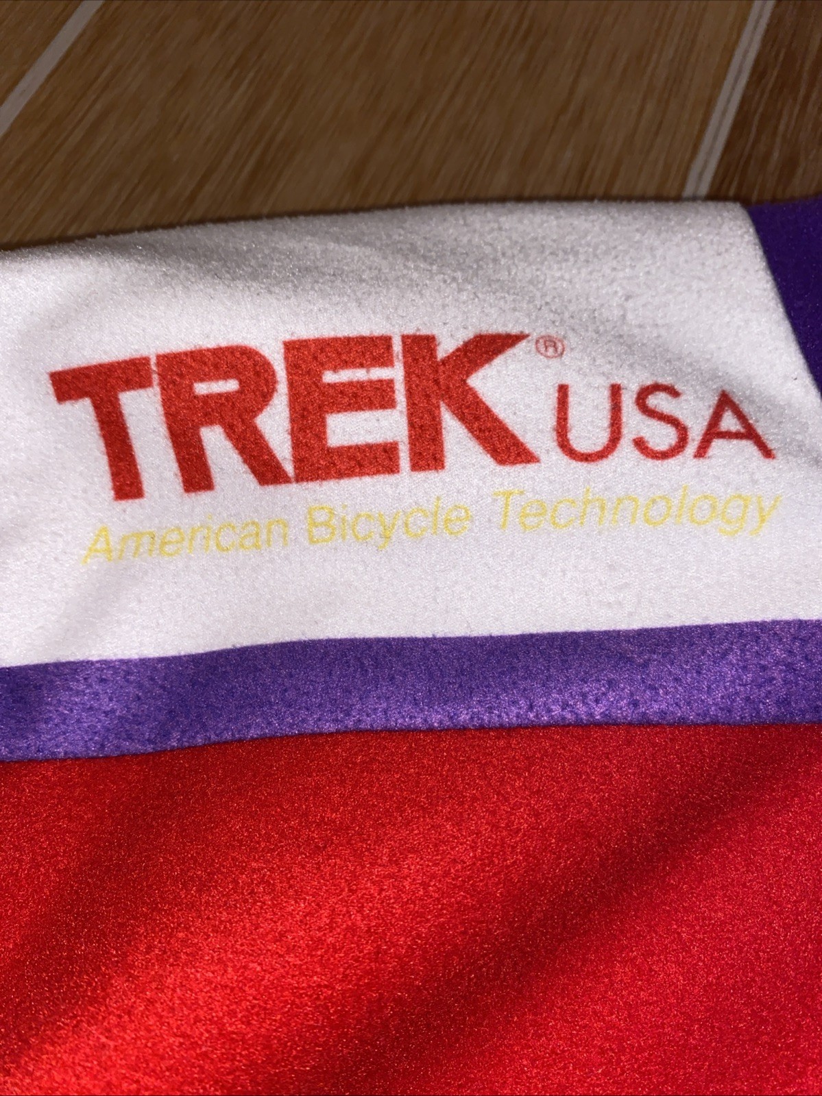 Trek USA Vintage Cycling Jersey Large 39” 90s Red Purple Multicolor