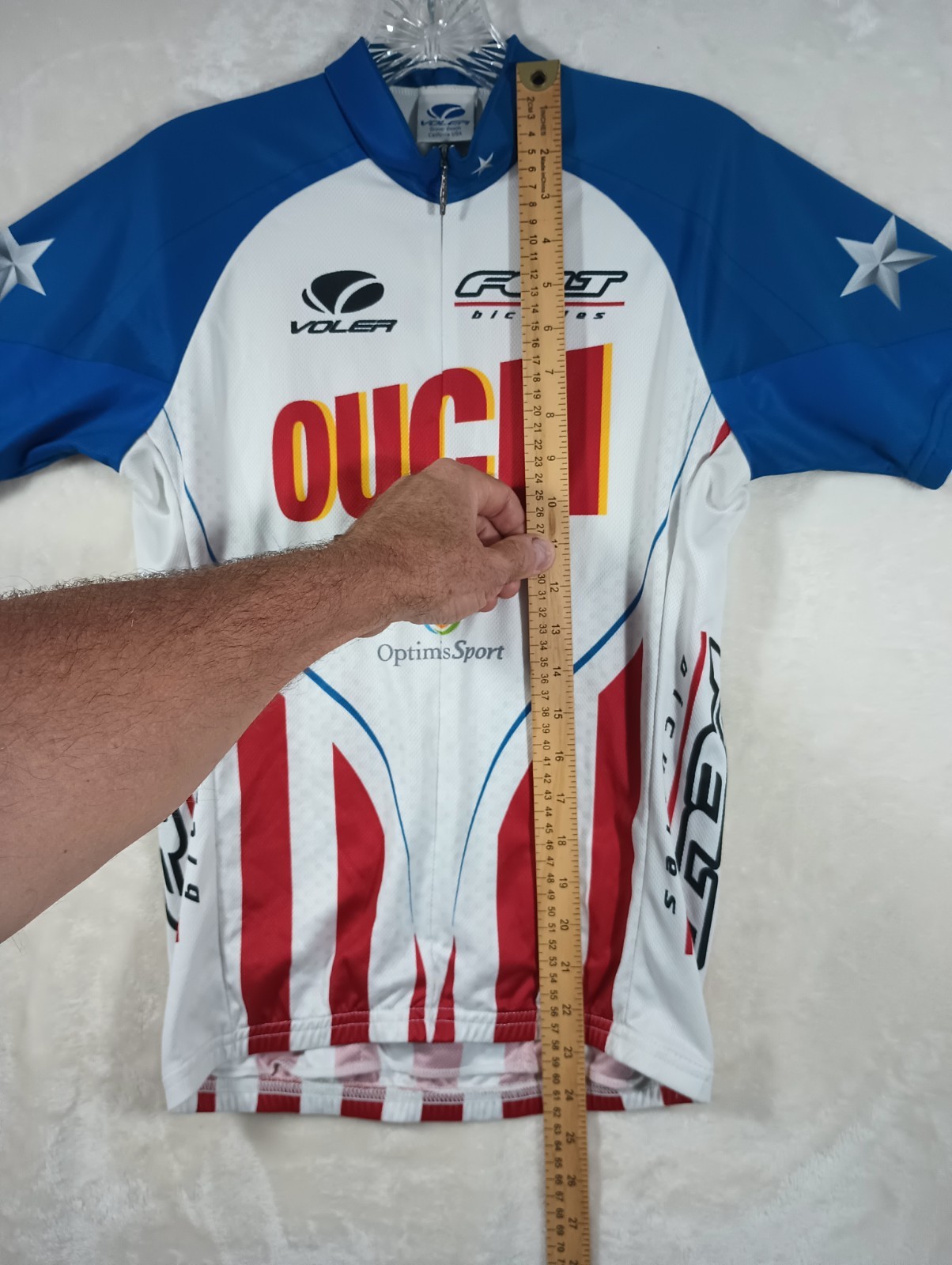 Voler Ouch Pro Cycling Men’s Small Cycle Jersey Bike Shirt Full Zip Club Raglan
