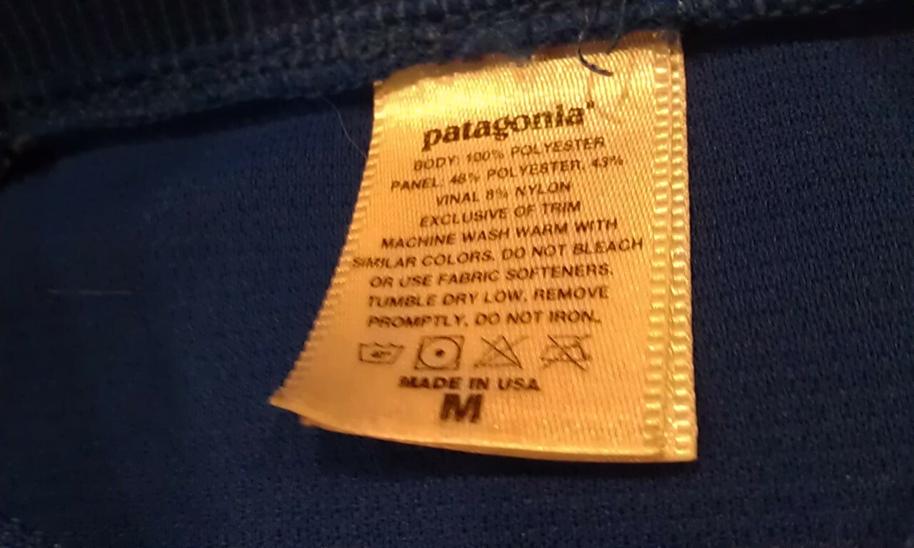 VTG Patagonia 1/2 Zip Cycling Biking Shirt Jersey Short Sleeve Top Blue Mens M
