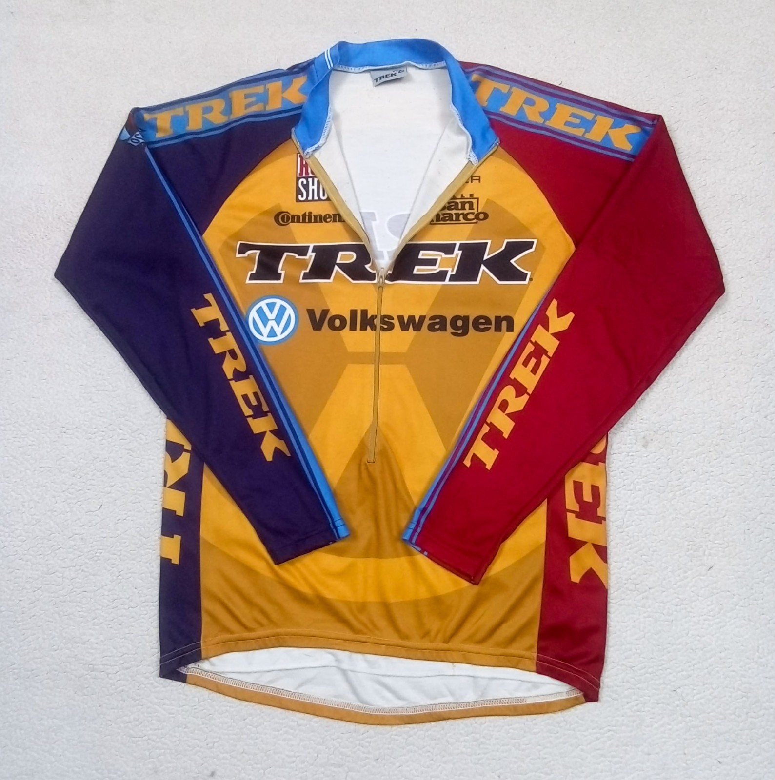 RARE VTG 90s Trek Volkswagen RockShox Long Sleeve Cycling Jersey (fits M/L)