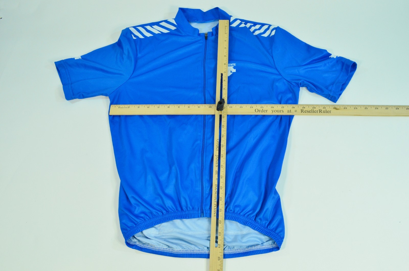Descente Cycling Jersey Men’s Blue H2Zero Rear Pockets Full Zip Bike Medium