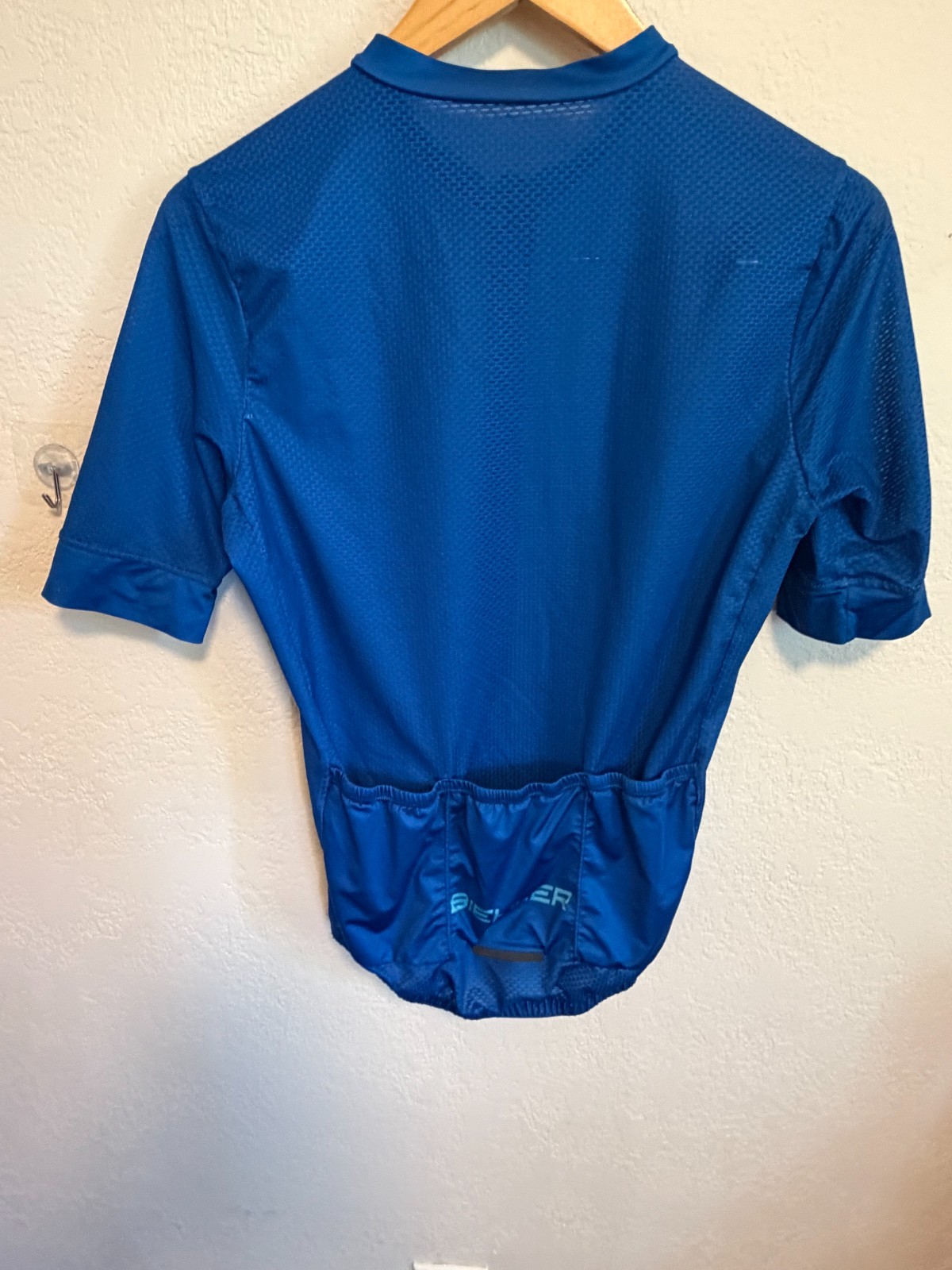 Biehler Essential Cycling Jersey blue short sleeve full zip Men’s Medium