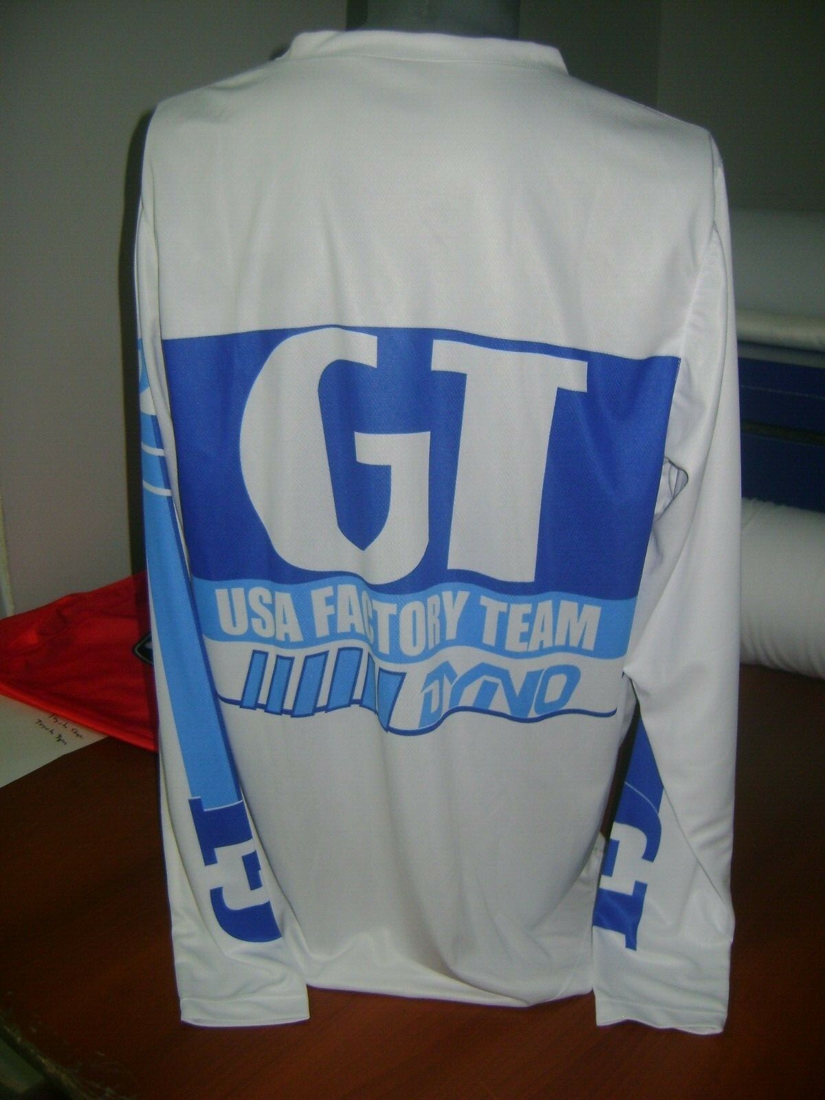 GT OLD SCHOOL BIKE JERSEY CLASSIC BMX JERSEY RACE BIKE SHIRT BMX VINTAGE L WHITE