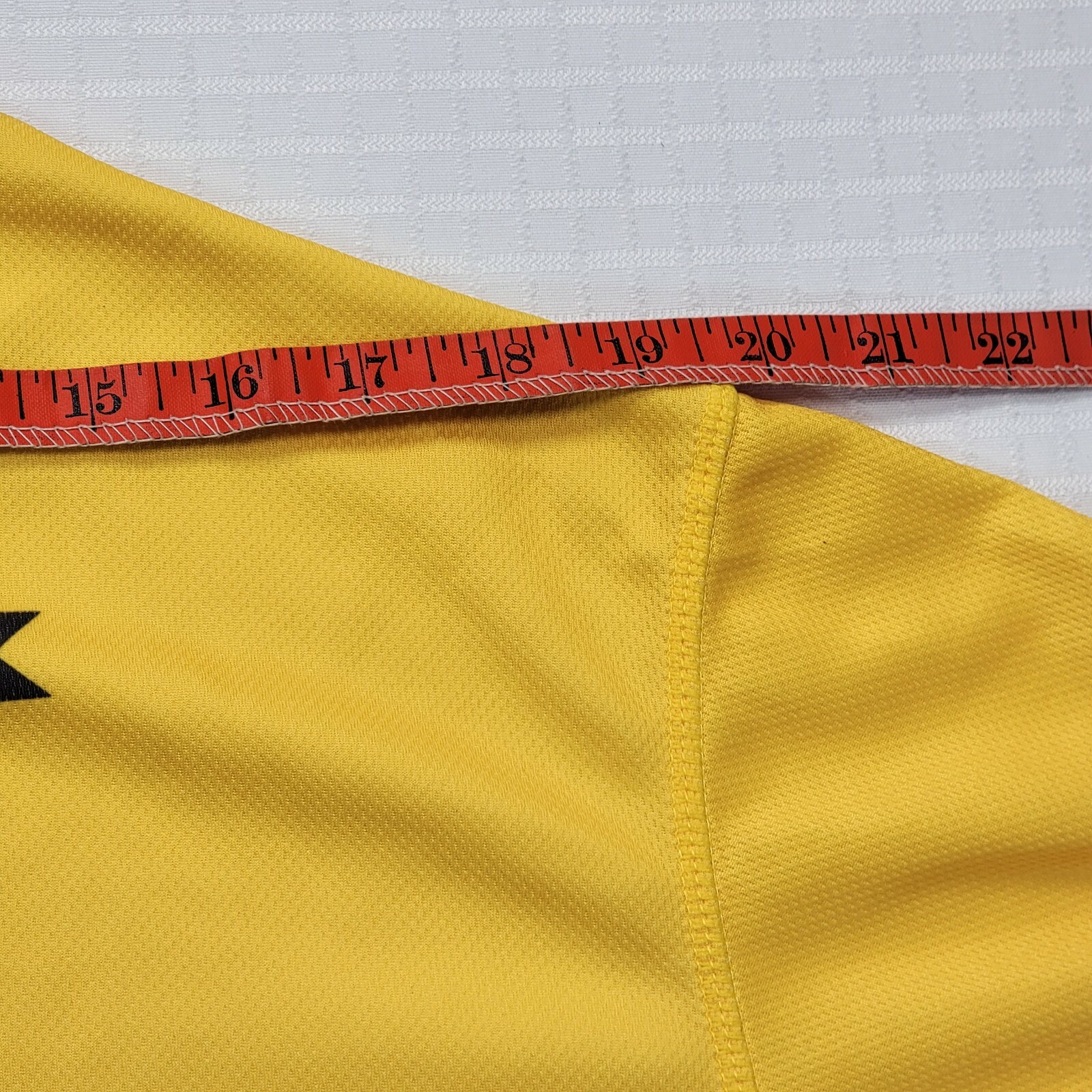 Louis Garneau Mens Yellow Short Sleeve Cycling 100% Polyester Shirt Size Large