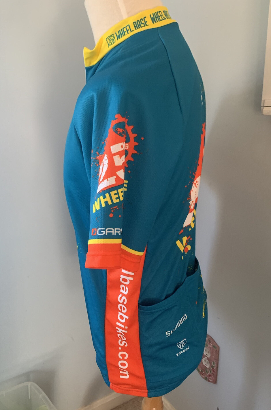 Louis Garneau Cycle Bike Mens Shirt Jersey Half Zip 25 Years Wheel Base M
