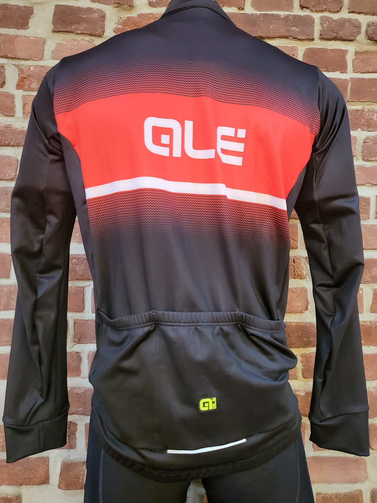 Ale Cycling Solid Blend Winter Long Sleeve Jersey Men’s Black/Red