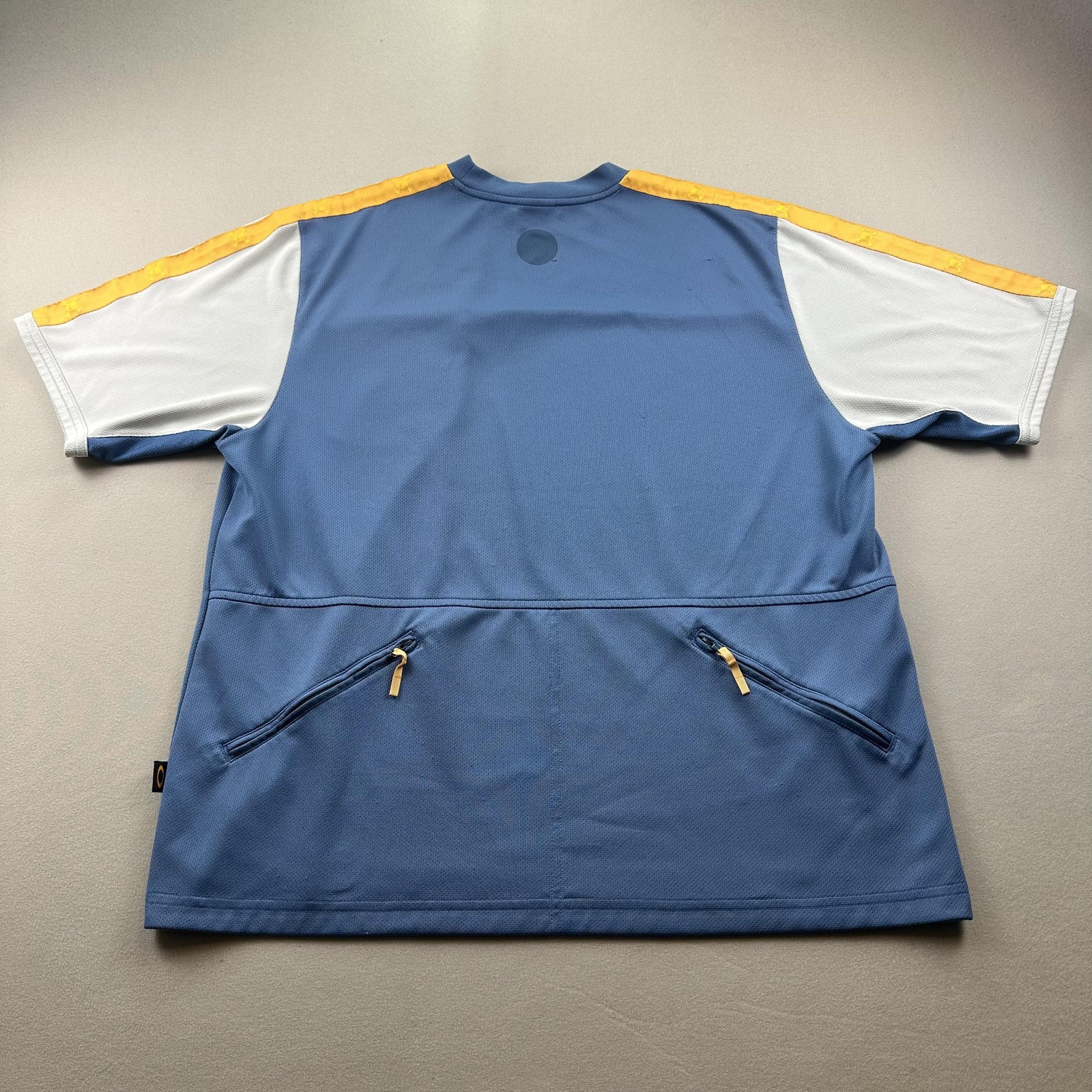 Vintage Oakley Cycling Jersey Shirt Mens XL Blue Software Mesh Performance y2k