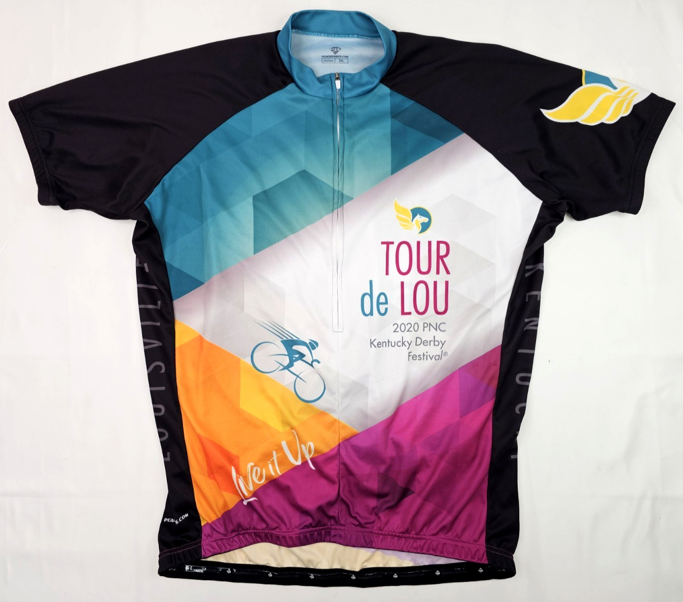 Peak 1 Sports Cycling Jersey Unisex 2XL (48″ Chest) Tour de Lou Kentucky Derby