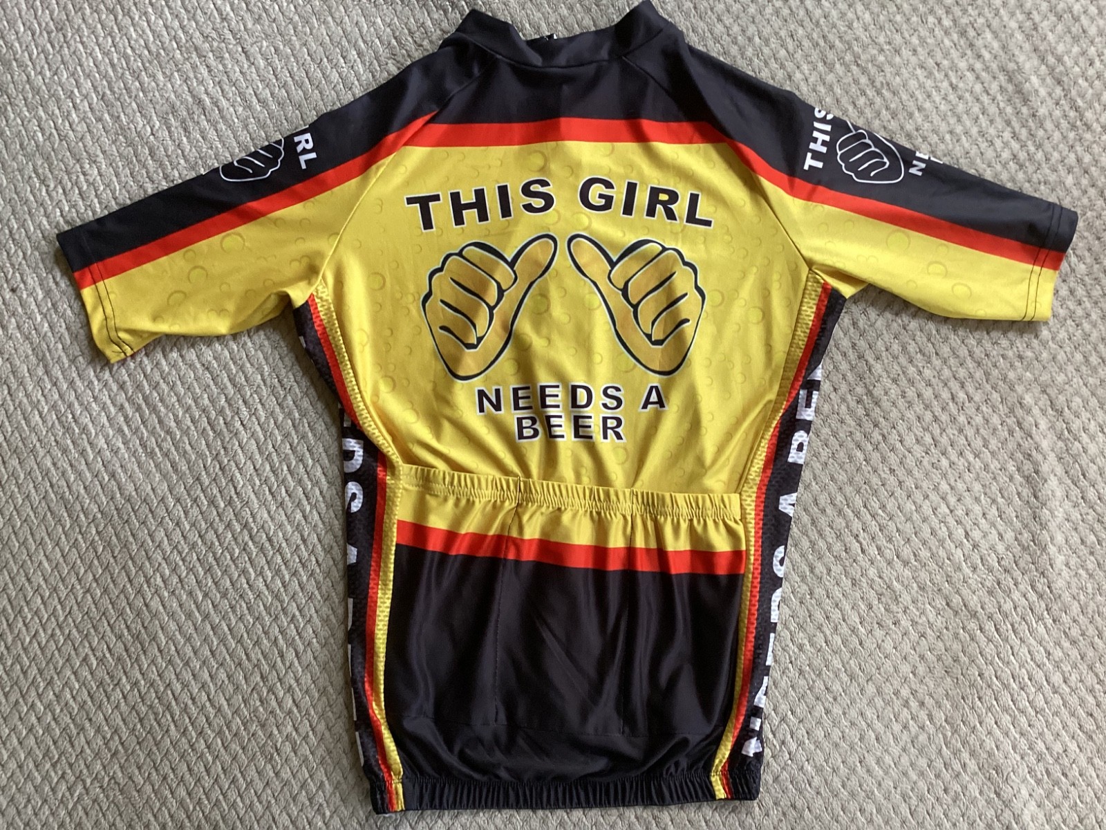 This Girl Needs A Beer Women’s 100% Polyester Cycling Jersey Small