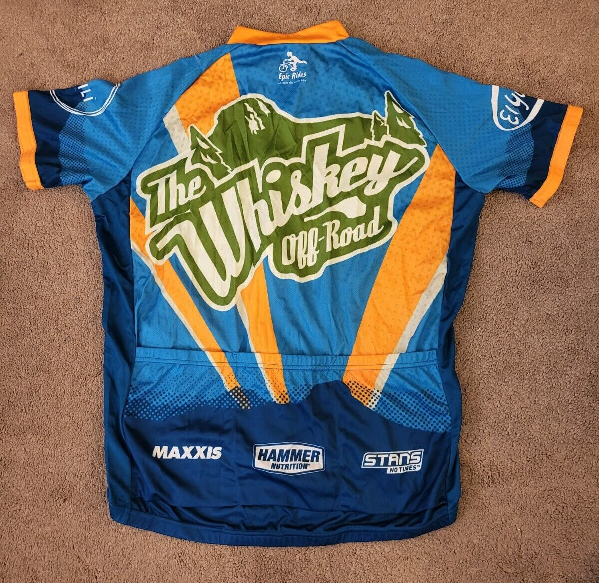 Men’s Primal Sport Cut Raglan Cycling Jersey Whiskey Off Road Epic Rides Size L