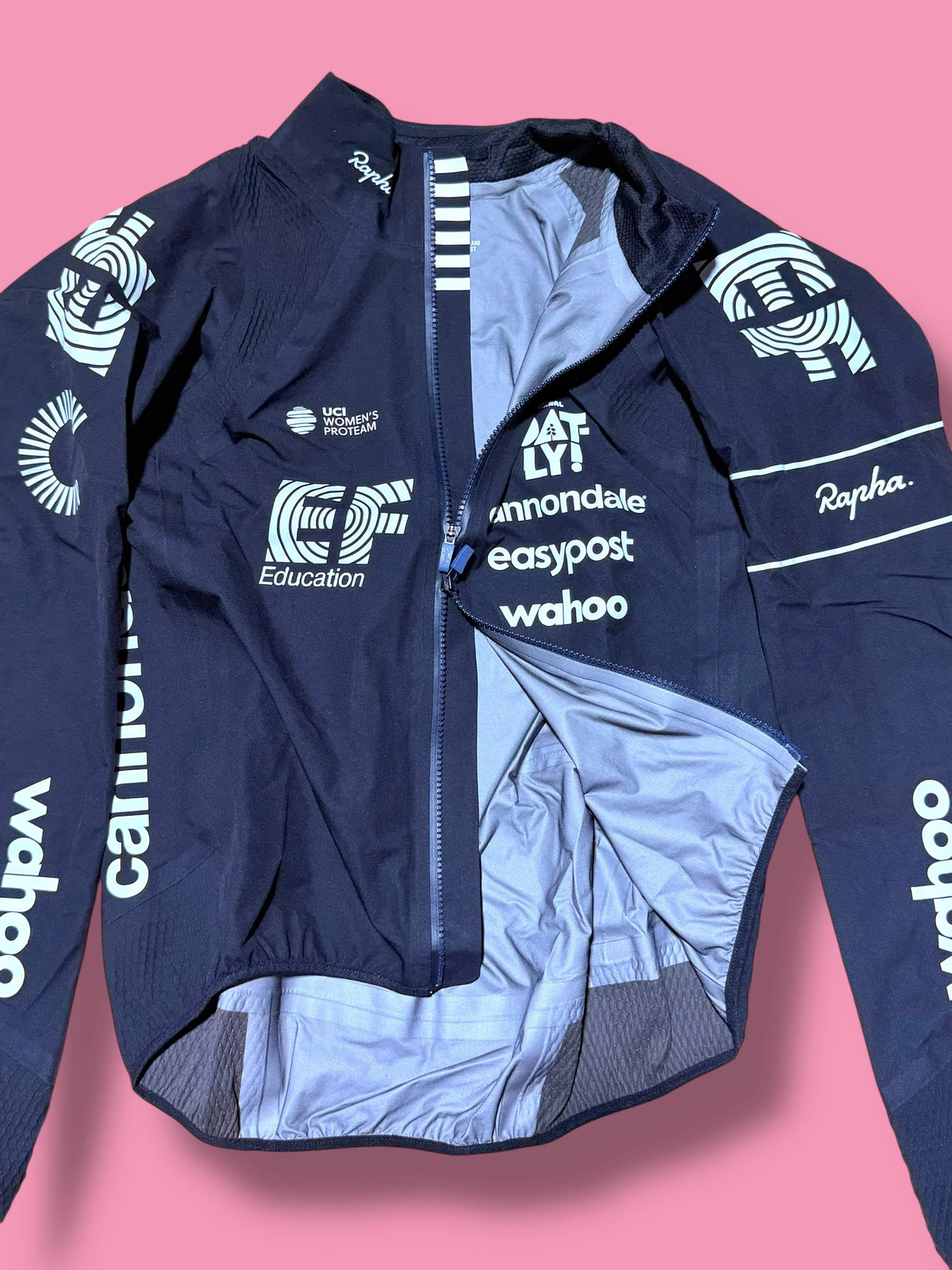 Womens Pro Team Lightweight Goretex Rain Jacket |Rapha |EF Education First|Cycli