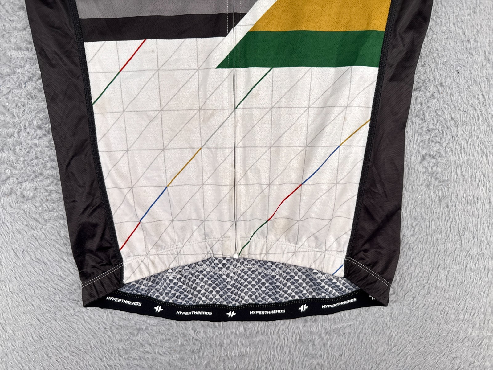 Hyperthreads Cycling Jersey Women Medium White Black NEBO Goats Full Zip Poly