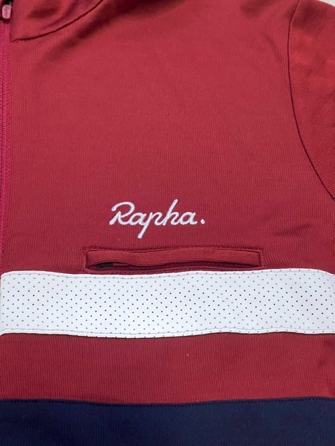Rapha Men Dark Red Short Sleeve Brevet Jersey II Full Zip Size Large L Cycling