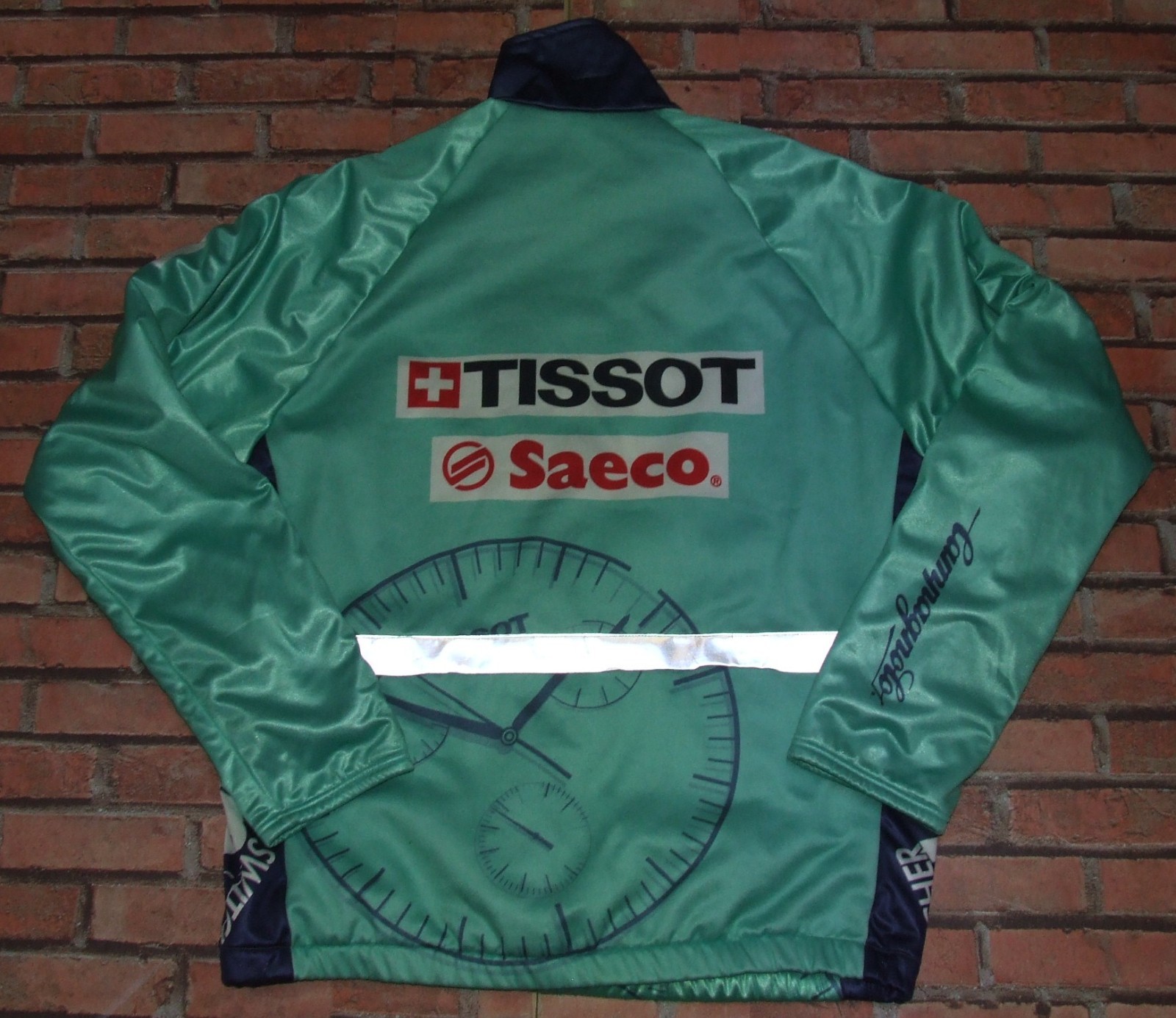 TISSOT SAECO Cycling Jersey Jacket Synthetic Fleece Pile Size M