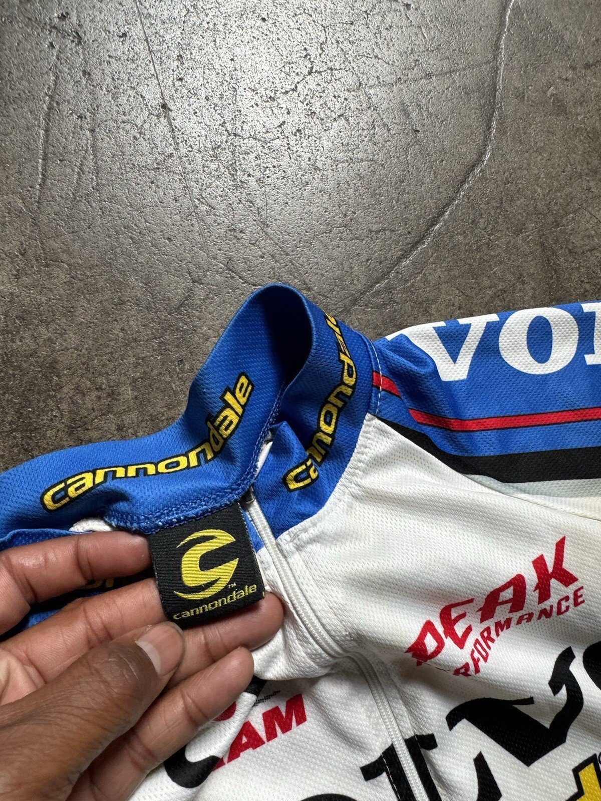 Vintage Cannondale Volvo Team 3/4 Zip Cycling Jersey Size L