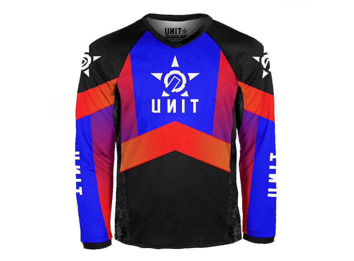 Unit Contender Long Sleeve MTB Jersey – Blue – 2022