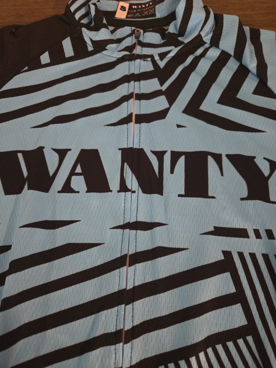 WANTY Pro Cycling Team Jersey – 100% Polyester Breathable Fabric – Size S – Blue
