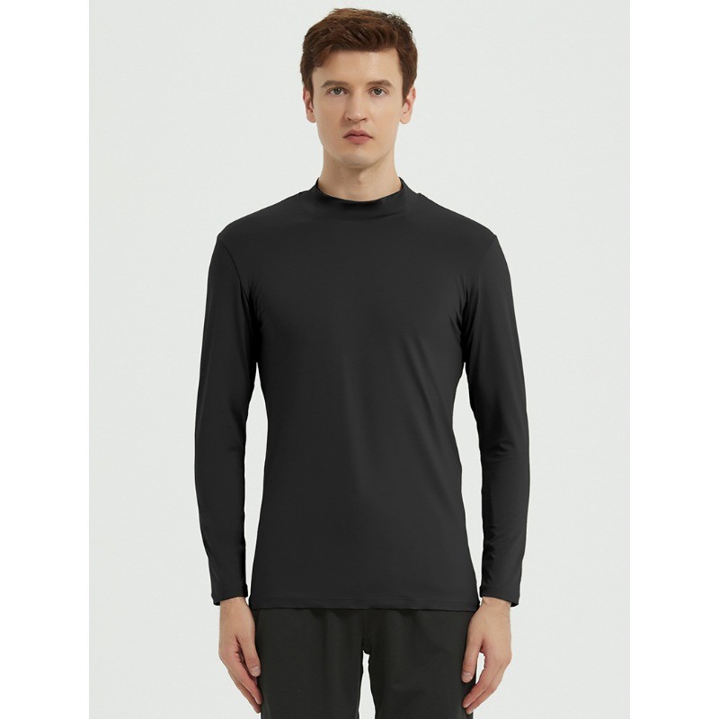 New High Neck Clothing for Men Breathable Quick Drying Highly Elastic T-Shirt