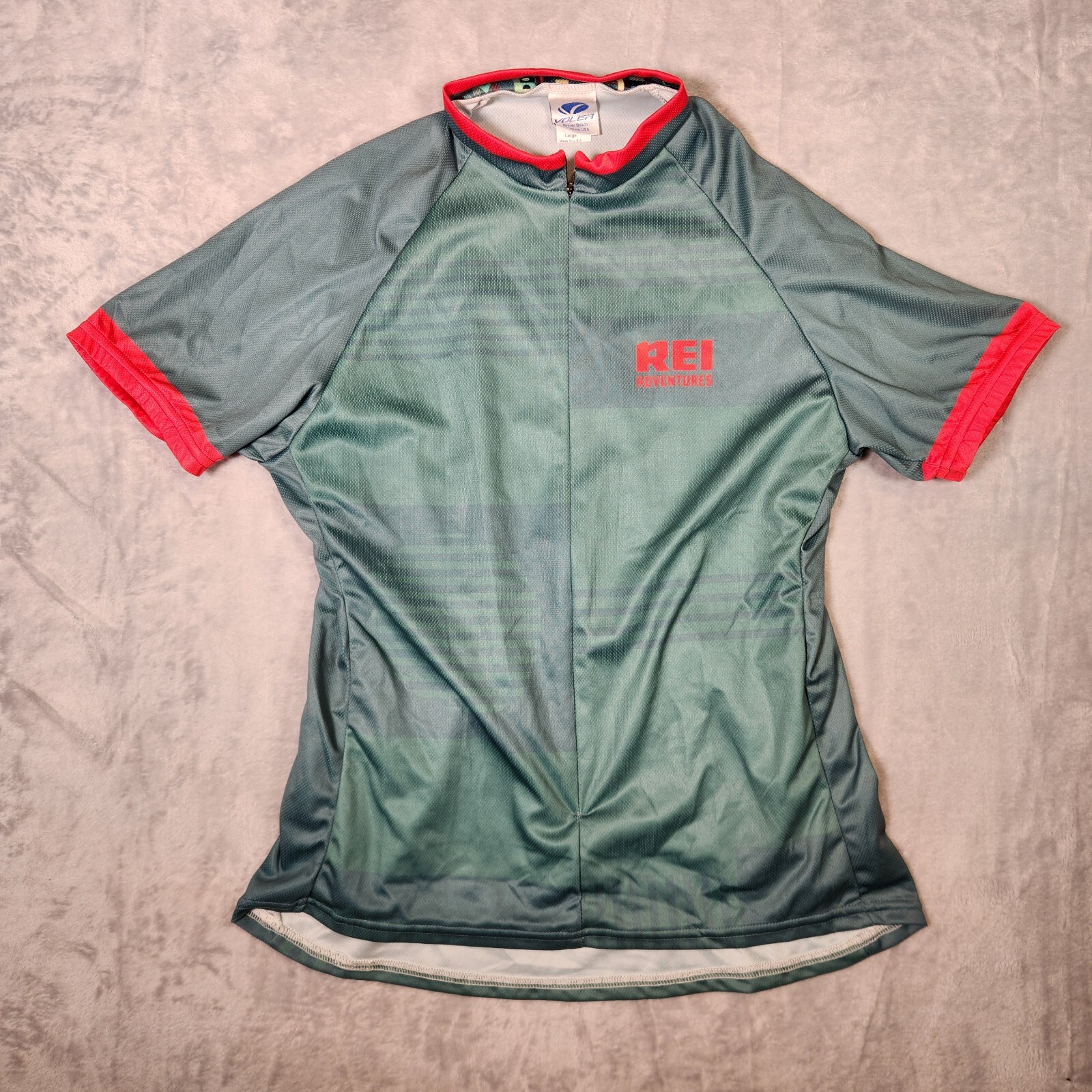 Voler Cycling Jersey Womens Large Green REI Adventures Mountain Bike Shirt Top